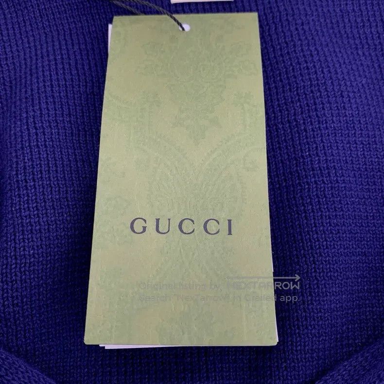 Gucci gucci 24 new logo embroidered stand-up collar blue and whi Size US S / EU 44-46 / 1 - 7 Thumbnail