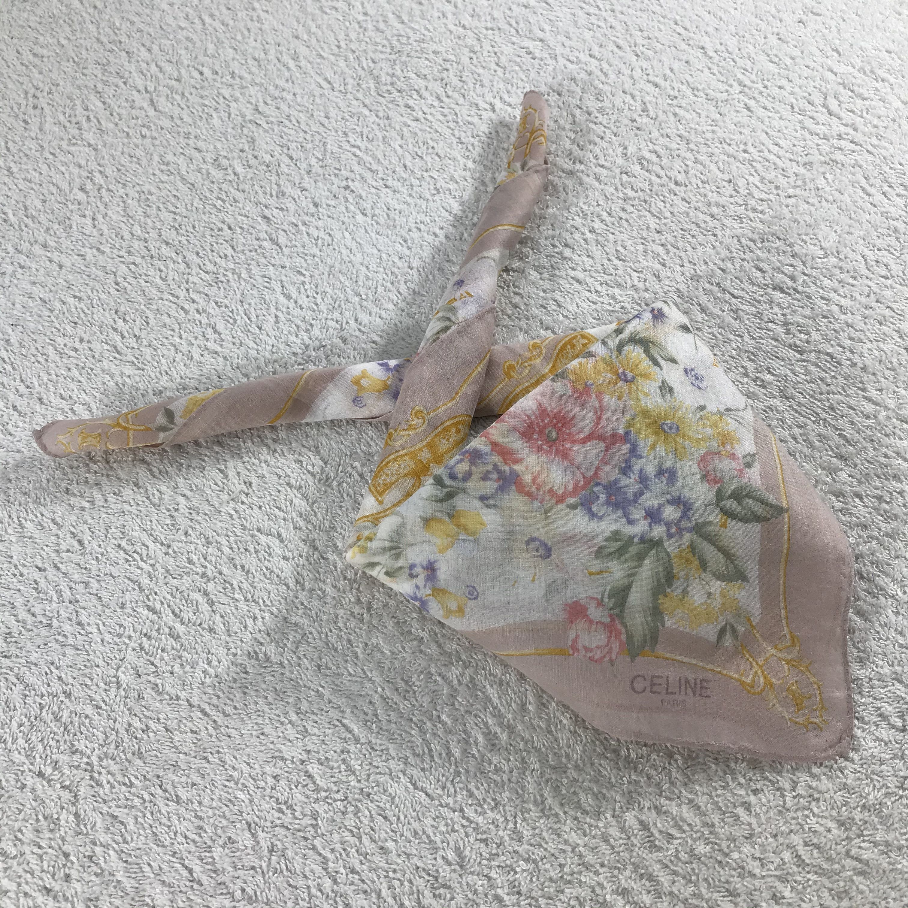 Celine × Vintage Celine Bandana / Handkerchief / Neckerchief - S092 Size ONE SIZE - 5 Thumbnail