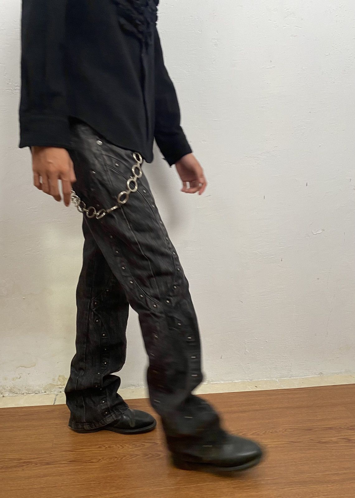 If Six Was Nine × Japanese Brand × Le Grande Bleu (L.G.B.) Shinehill studded flare jeans Size US 32 / EU 48 - 2 Thumbnail
