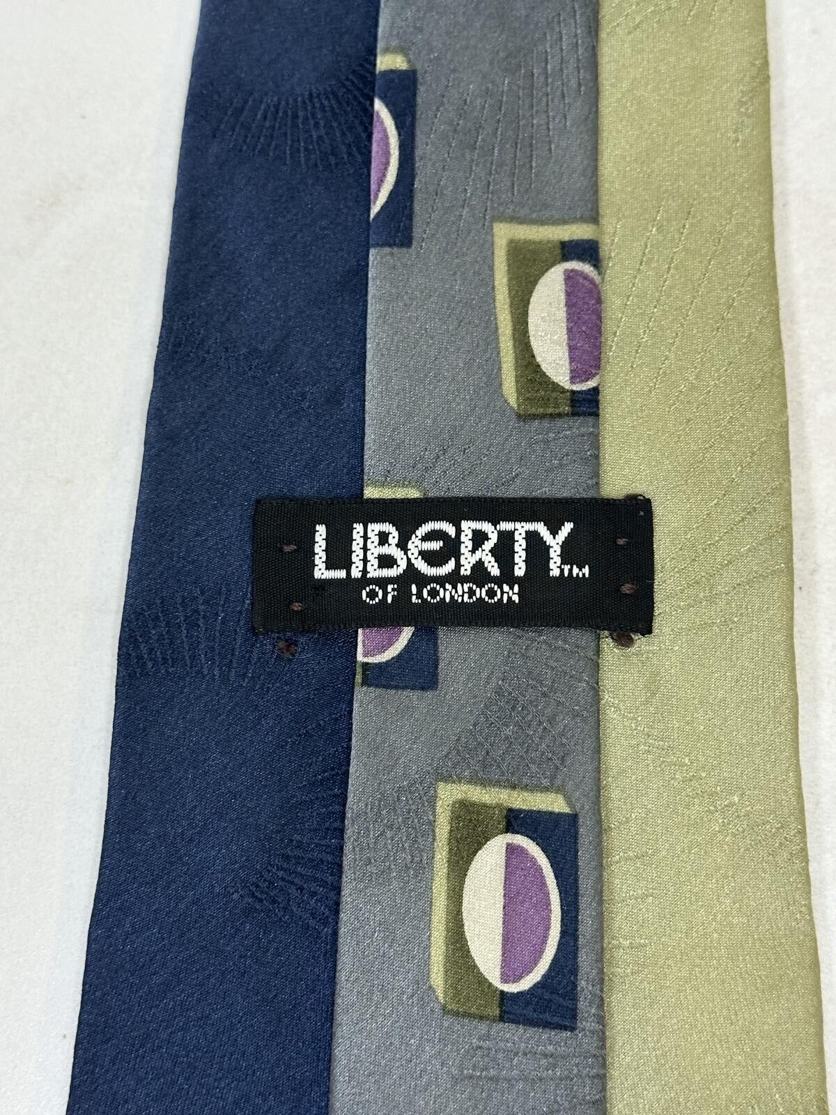 Liberty London Vintage 90s Liberty of London 100% silk tie olive green Size ONE SIZE - 2 Thumbnail
