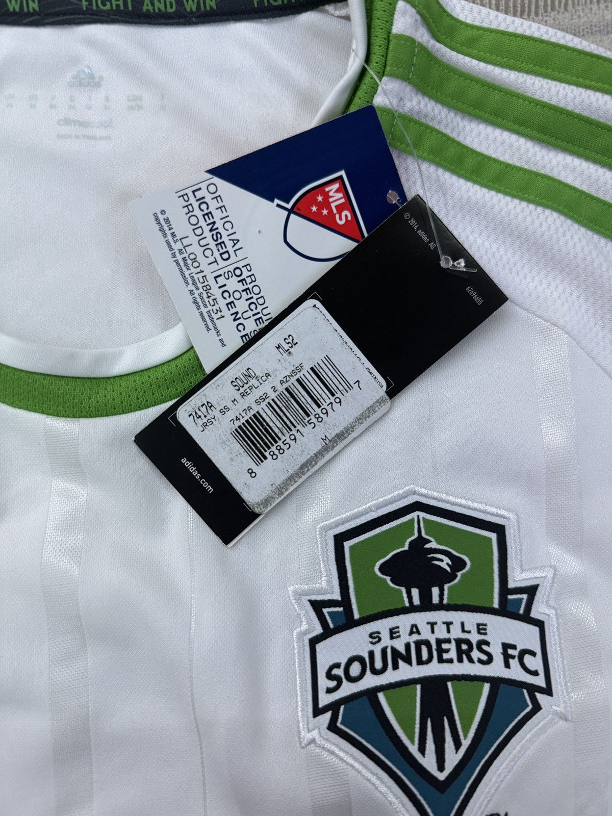 Adidas Adidas Seattle Sounders FC 2015/16 Away Jersey Medium BNWT Size US M / EU 48-50 / 2 - 8 Thumbnail