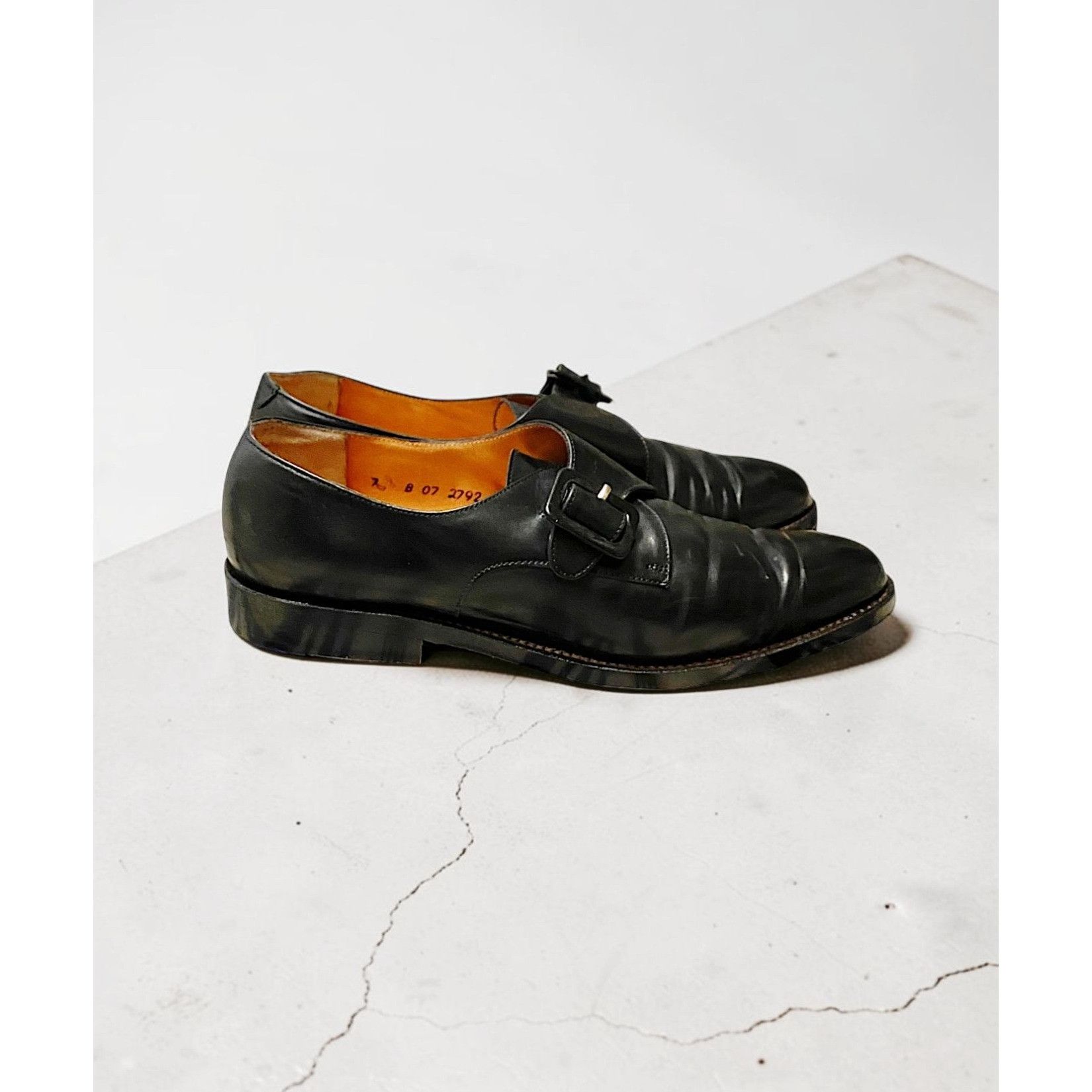 Robert Clergerie Vintage Robert Clergerie Black Leather Monk Strap Shoes, 7 Size US 7 / IT 37 - 4 Thumbnail