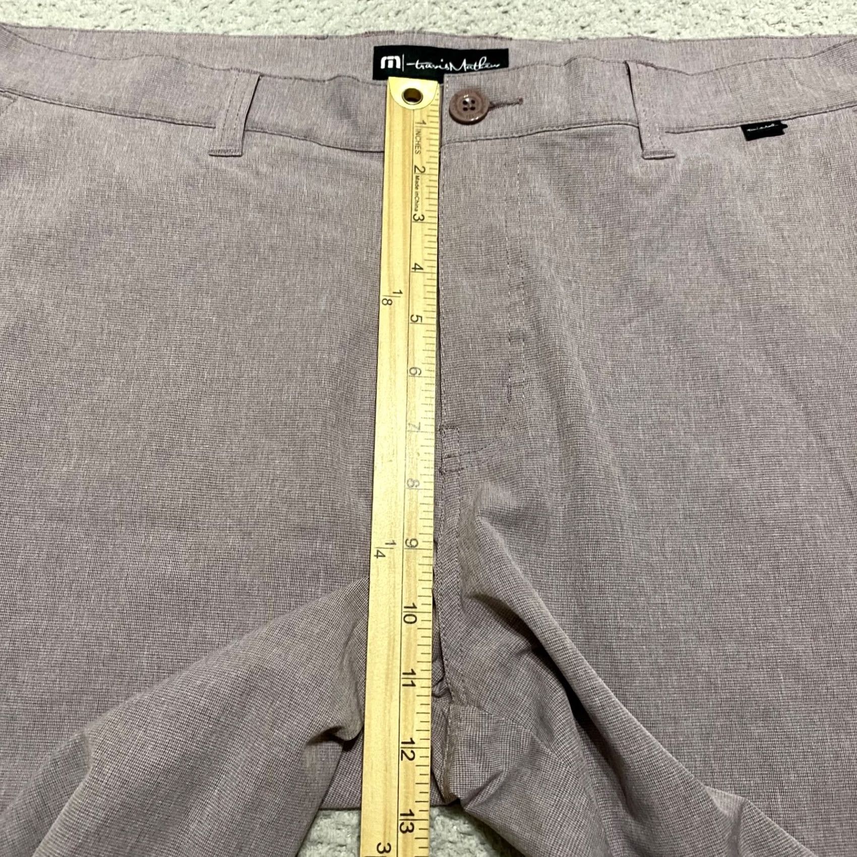 TravisMathew Travis Mathew Mens Shorts Gray Chino Inseam 10" Pockets Outdoor Casual Button Front Flat Front 38 Inseam 10 38 Gray Men Size US 38 / EU 54 - 5 Thumbnail