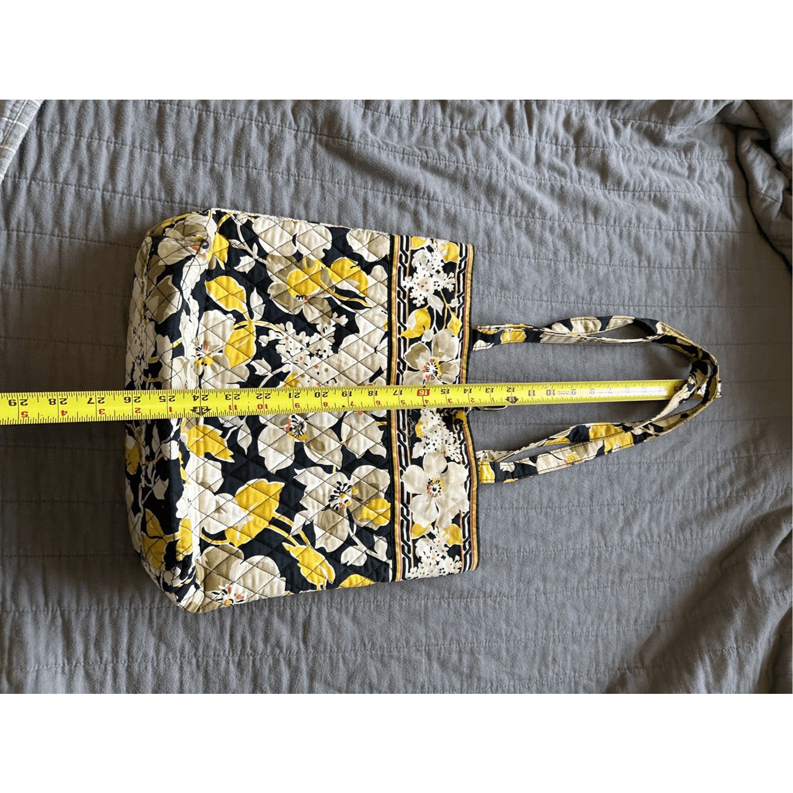 Vera Bradley Vera Bradley Retired Dogwood Tote Yellow Black Floral Bag Size ONE SIZE - 6 Thumbnail