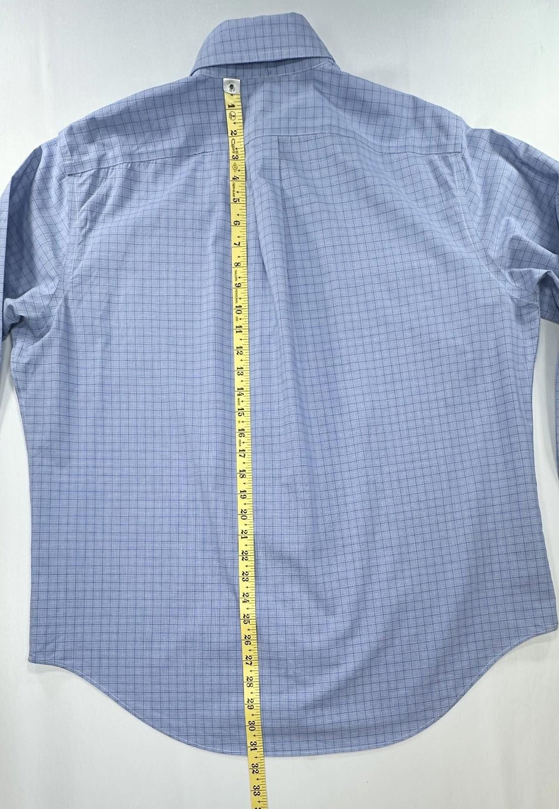 Lauren Ralph Lauren Ralph Lauren Checked Oxford Non-Iron Button Up Blue Mens L Size 42R - 3 Thumbnail