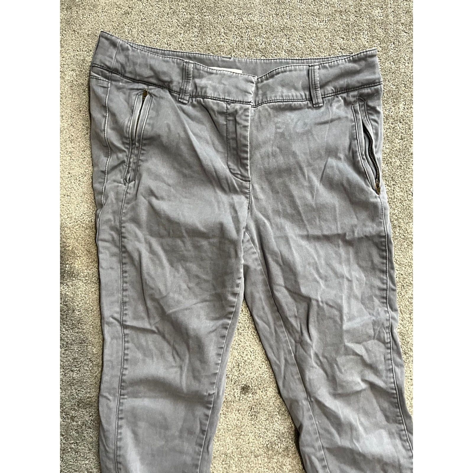 Ann Taylor Ann Taylor Loft Pants 8P Gray Marissa Skinny Ankle Petite Cotton Blend 26in Inseam Womens Size 30" / US 8 / IT 44 - 2 Thumbnail