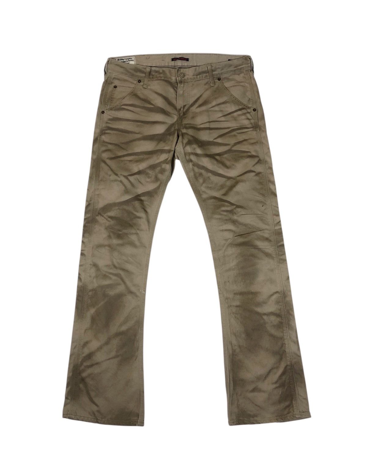 Japanese Brand Flare Blue Ways Rusty Washed Casual Pants Size US 34 / EU 50 - 1 Thumbnail