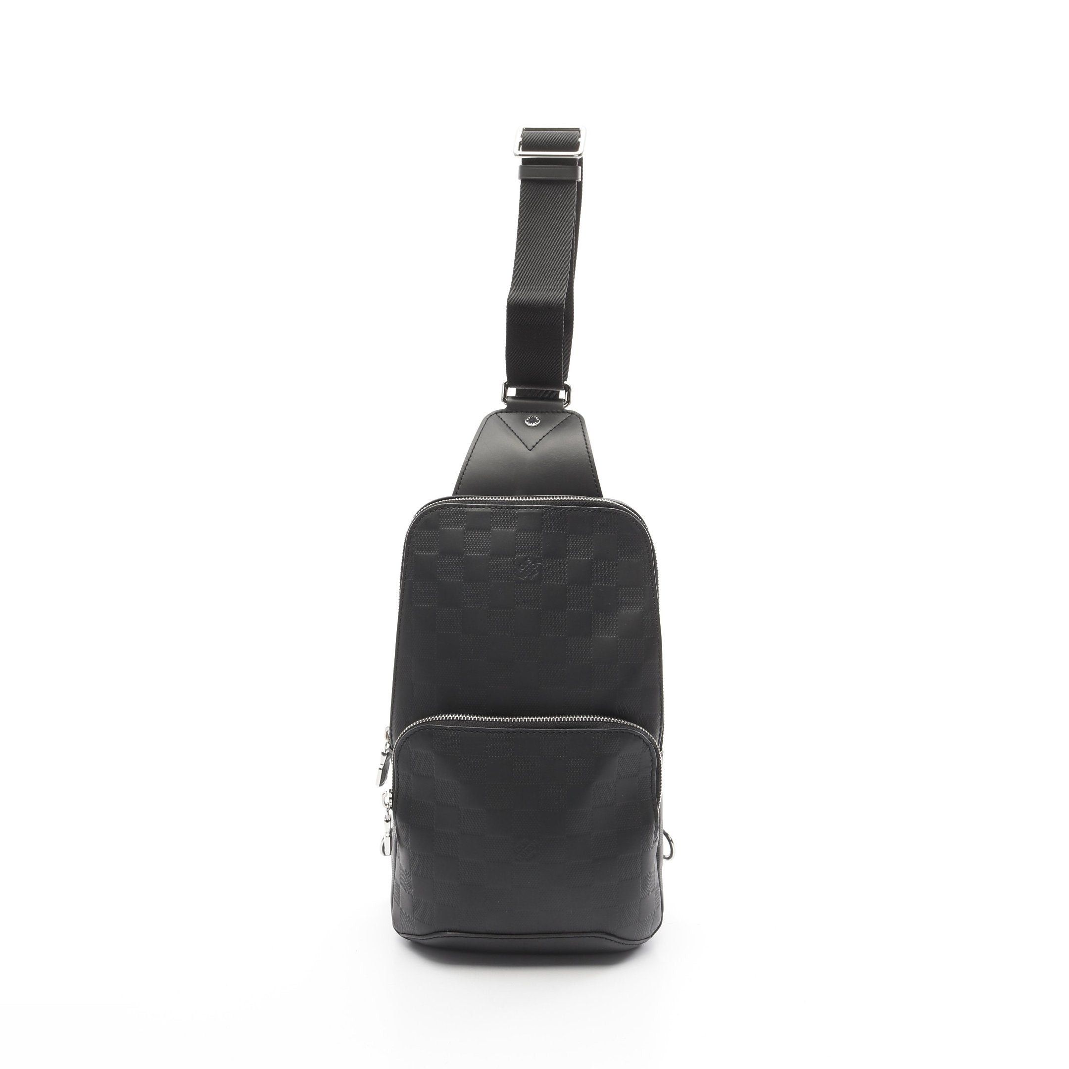 Louis Vuitton Louis Vuitton Avenue Sling Bag Damier Infini Onyx Body Leather Black Size ONE SIZE - 1 Thumbnail