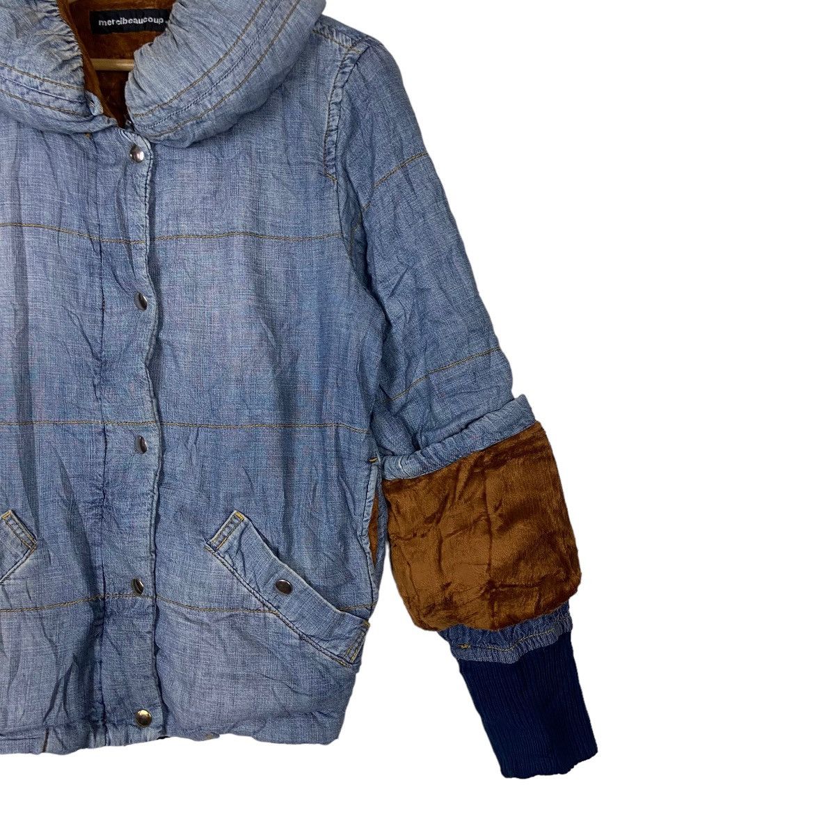 Vintage × mercibeaucoup Vintage Mercibeaucoup Quilted Sleeve Snap Button Full Zipper Size M / US 6-8 / IT 42-44 - 5 Thumbnail