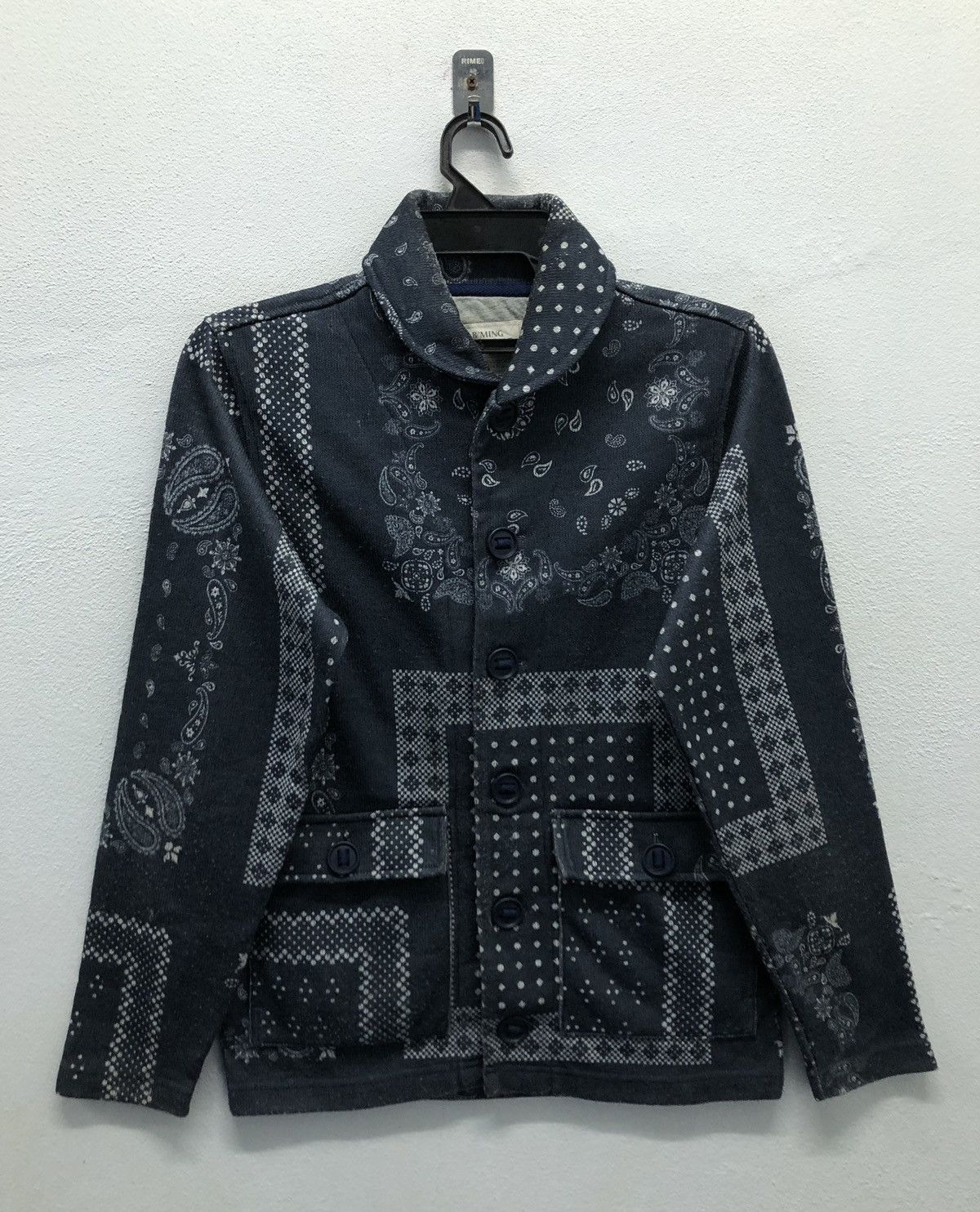 Beams Japan B:MING by BEAMS Navy Bandana Patchwork Chore Jacket Size US S / EU 44-46 / 1 - 1 Thumbnail
