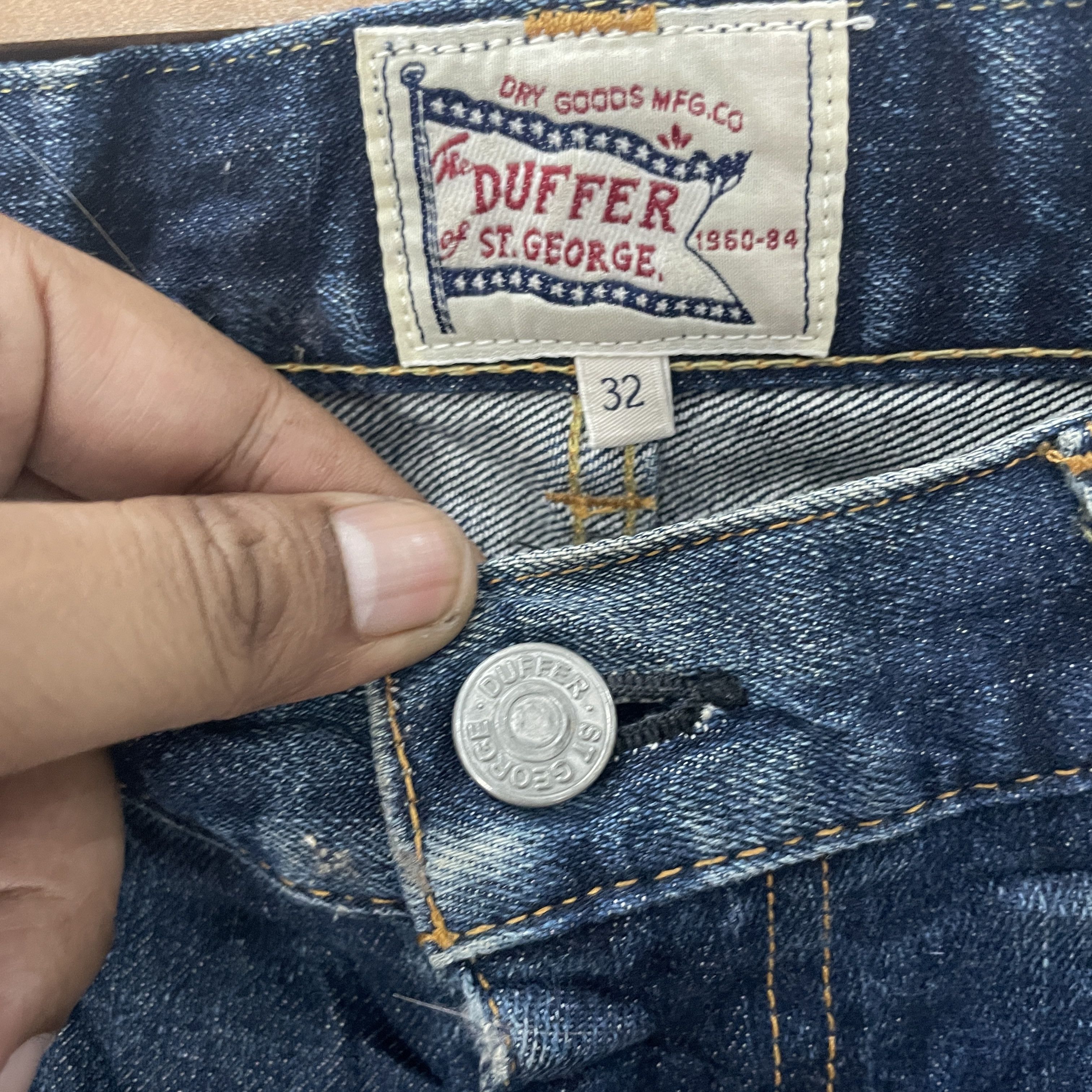 20471120 Vintage Duffer Denim Product Co Jeans Size US 33 - 6 Thumbnail