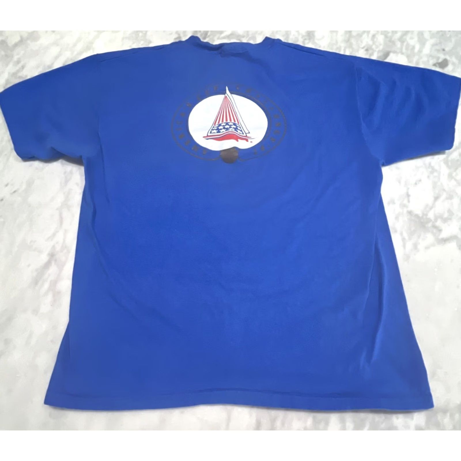 Vintage VINTAGE America’s Cup Challenge Shirt L Blue 1987 Newport Ca Short Sleeve Cotton Mens Size US L / EU 52-54 / 3 - 2 Thumbnail
