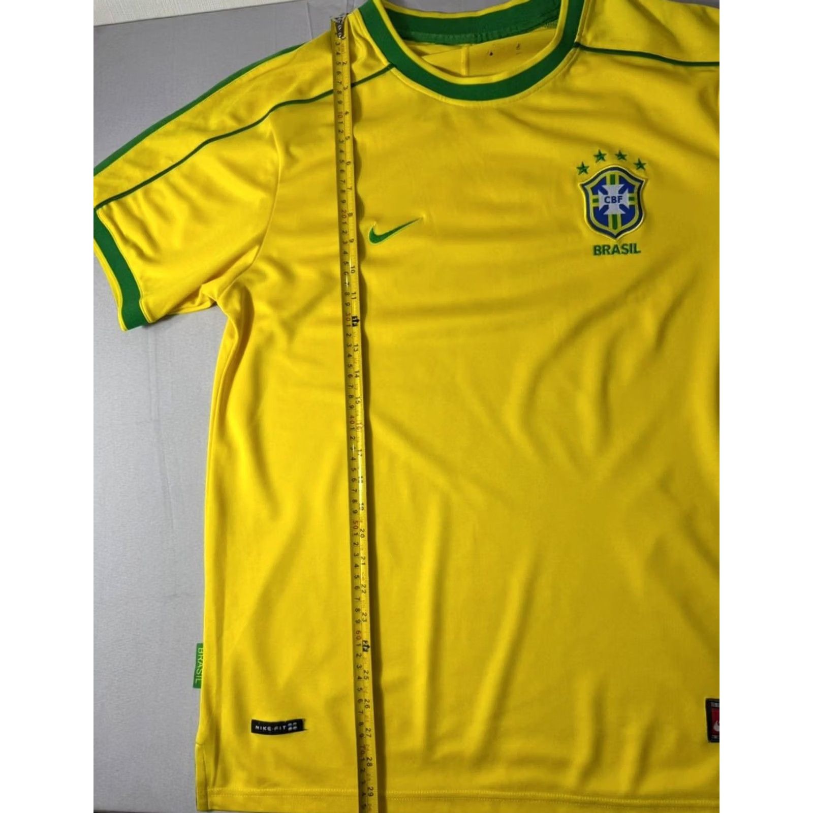 Nike Nike Brazil CBF Yellow Soccer Football Jersey Men's L Short Sleeve Size US L / EU 52-54 / 3 - 6 Thumbnail