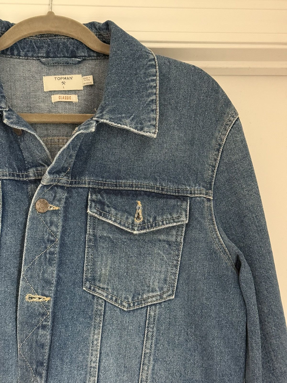 Topman Denim Medium Wash Jacket Size US L / EU 52-54 / 3 - 3 Thumbnail