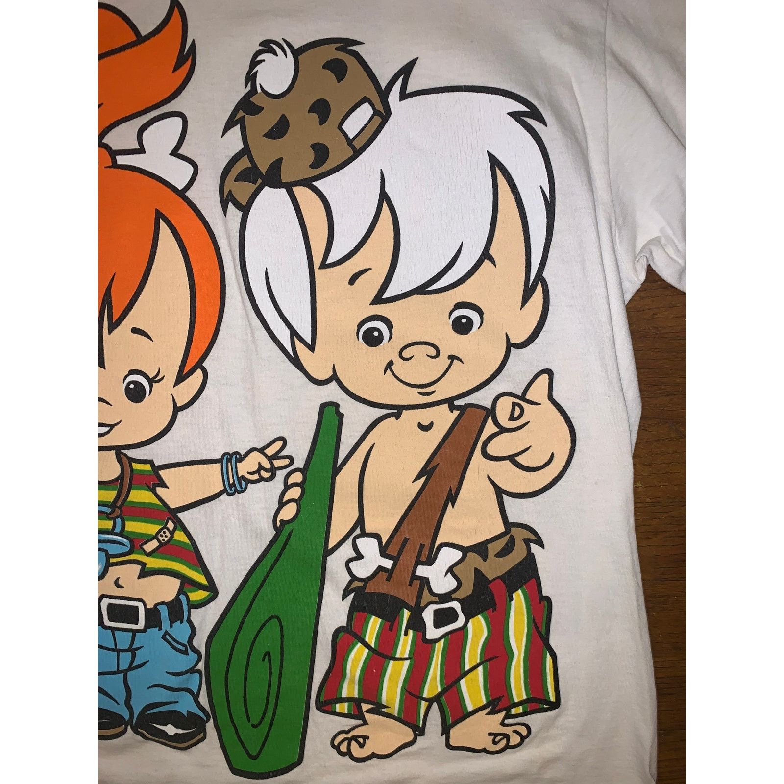 Other × Vintage Flintstones Bamm-Bamm Pebbles Tee Single Stitch AOP XL White Size US XL / EU 56 / 4 - 12 Thumbnail