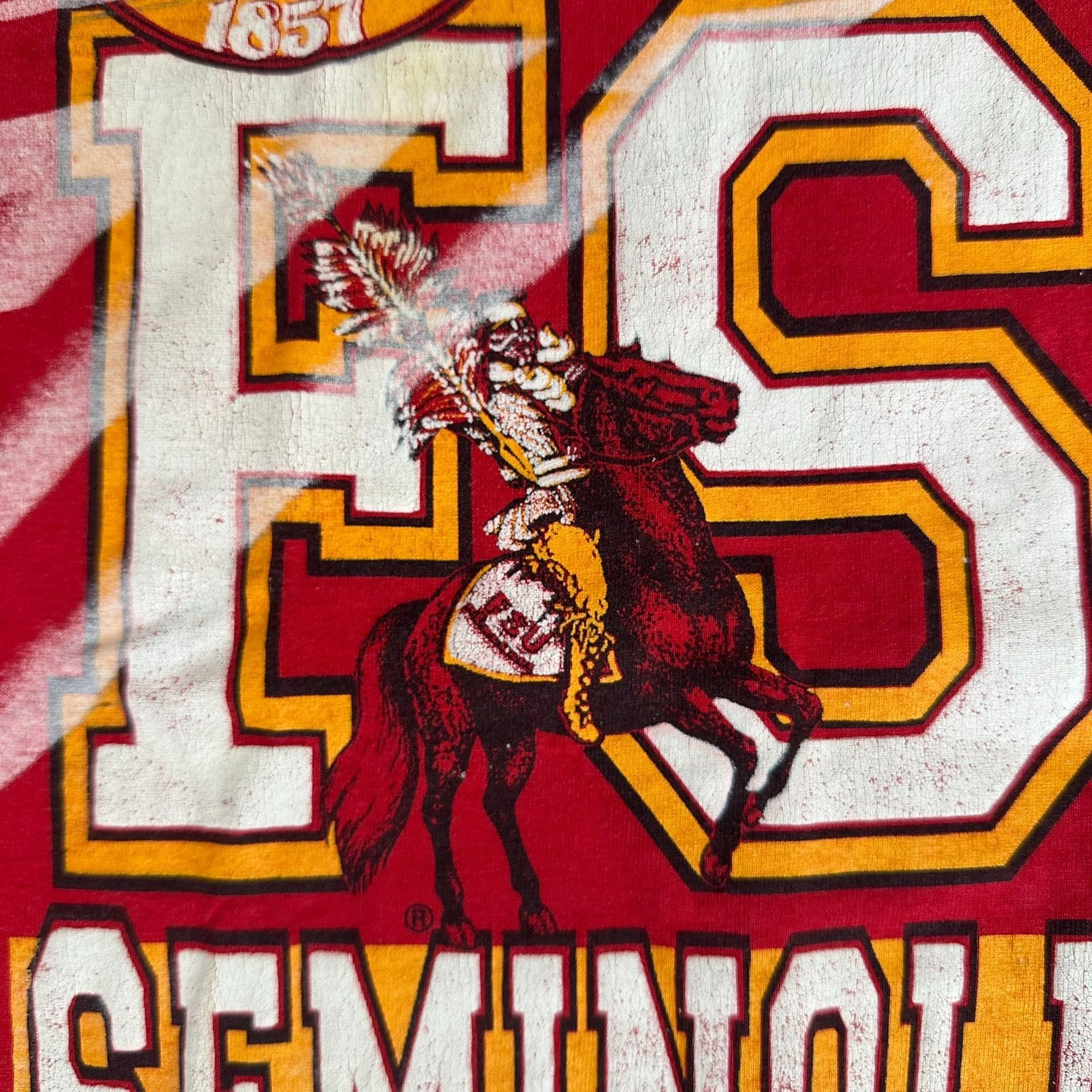 Vintage Vintage 90s Florida State Seminoles T-Shirt Single Stitch FS Size US L / EU 52-54 / 3 - 3 Thumbnail