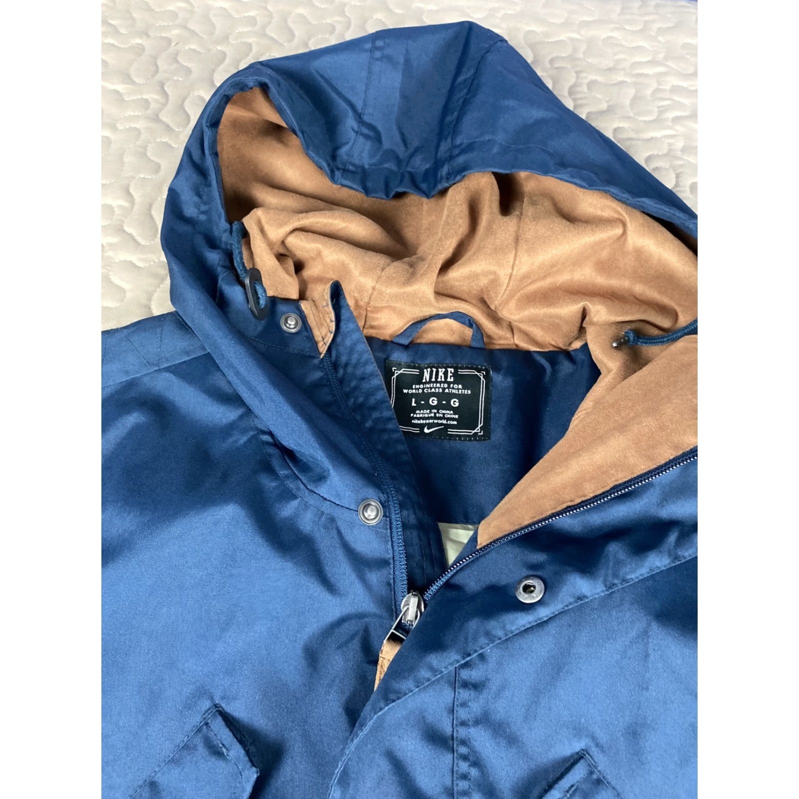 Nike Nike Skateboarding Jacket Mens L Navy & Tan Parka Coat Winter Rain Size US L / EU 52-54 / 3 - 3 Thumbnail