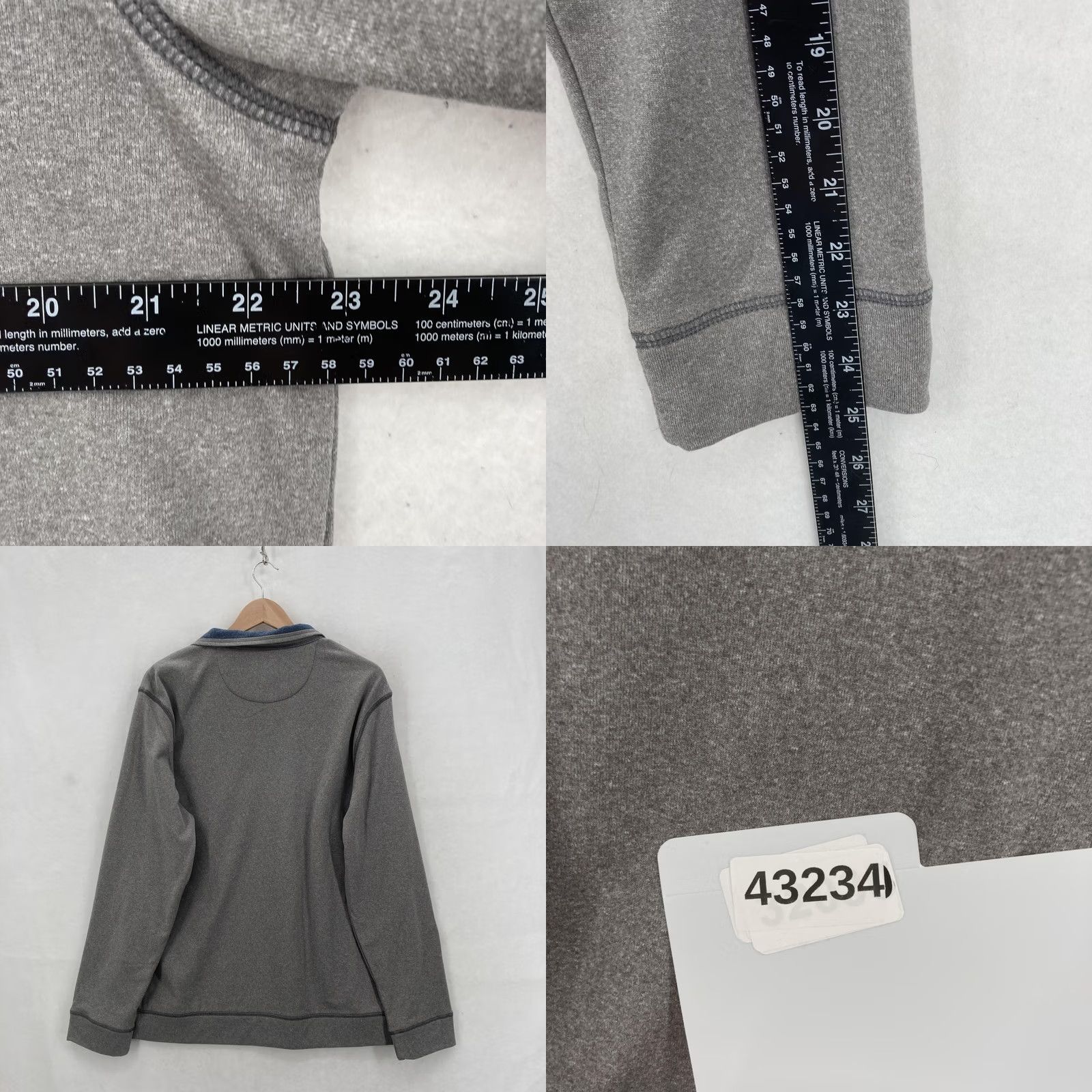 Izod IZOD Pullover Mens Large Gray Quarter Zip Microfleece Sweater Castlerock Logo Size US L / EU 52-54 / 3 - 8 Thumbnail
