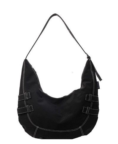 Japanese Brand Huskycat Korean canvas croissant bag Size ONE SIZE - 5 Thumbnail
