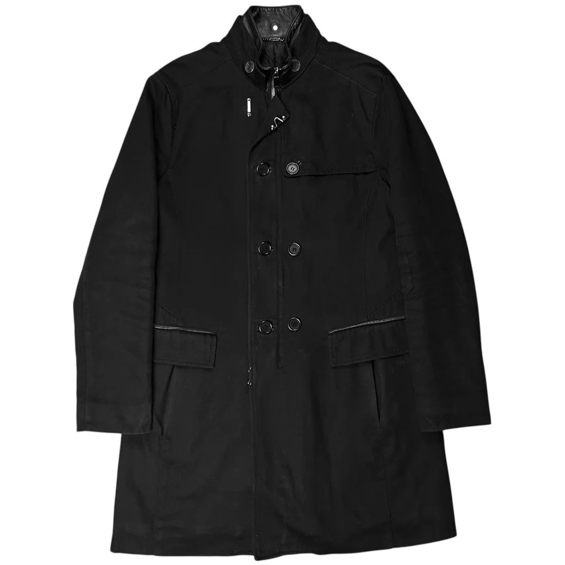 Dirk Bikkembergs Dirk Bikkembergs Multi Button Leather Collar Coat - AW09 Size US M / EU 48-50 / 2 - 1 Thumbnail