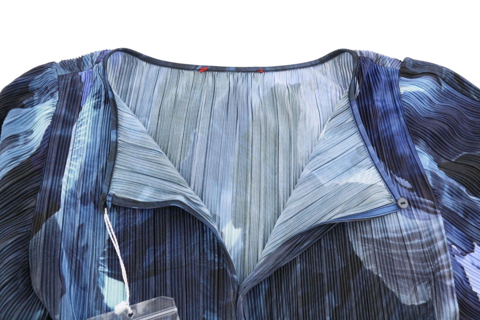 MAX&Co. XS Blue Patterned Textured Belted Short Sleeve Dress 88799 Size XS / US 0-2 / IT 36-38 - 5 Thumbnail