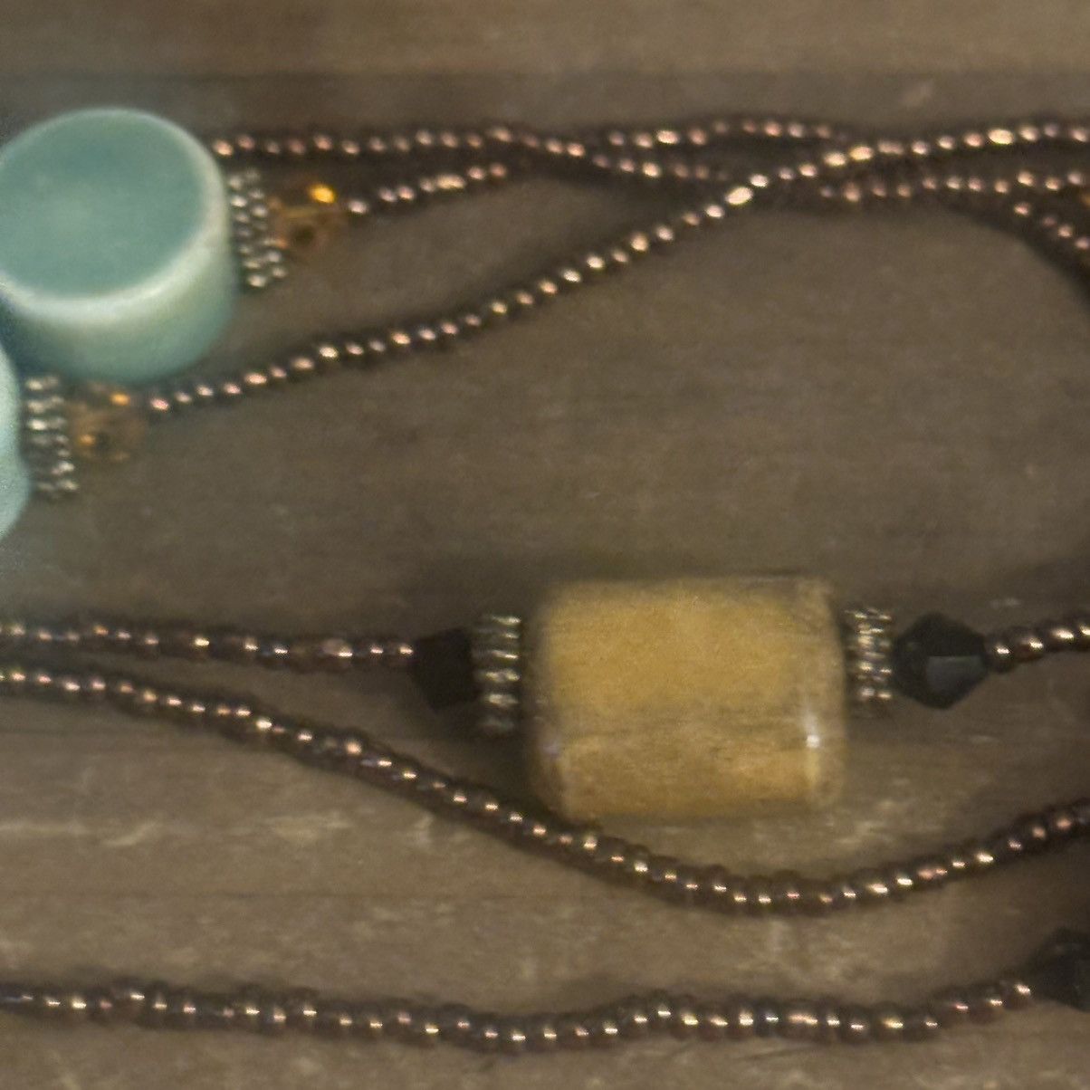 Other Long copper beaded stationed agate necklace Size ONE SIZE - 5 Thumbnail