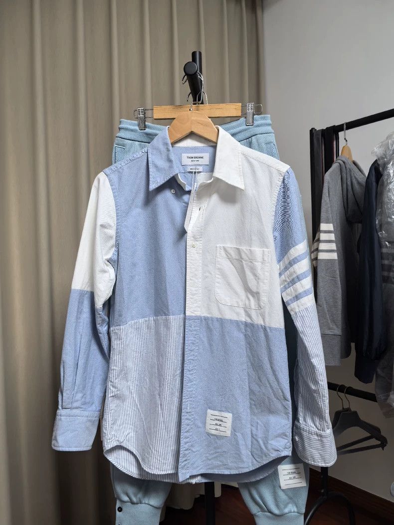 Thom Browne thom browneStitched four-bar shirt 2503-Nextarrow Size US XS / EU 42 / 0 - 1 Thumbnail