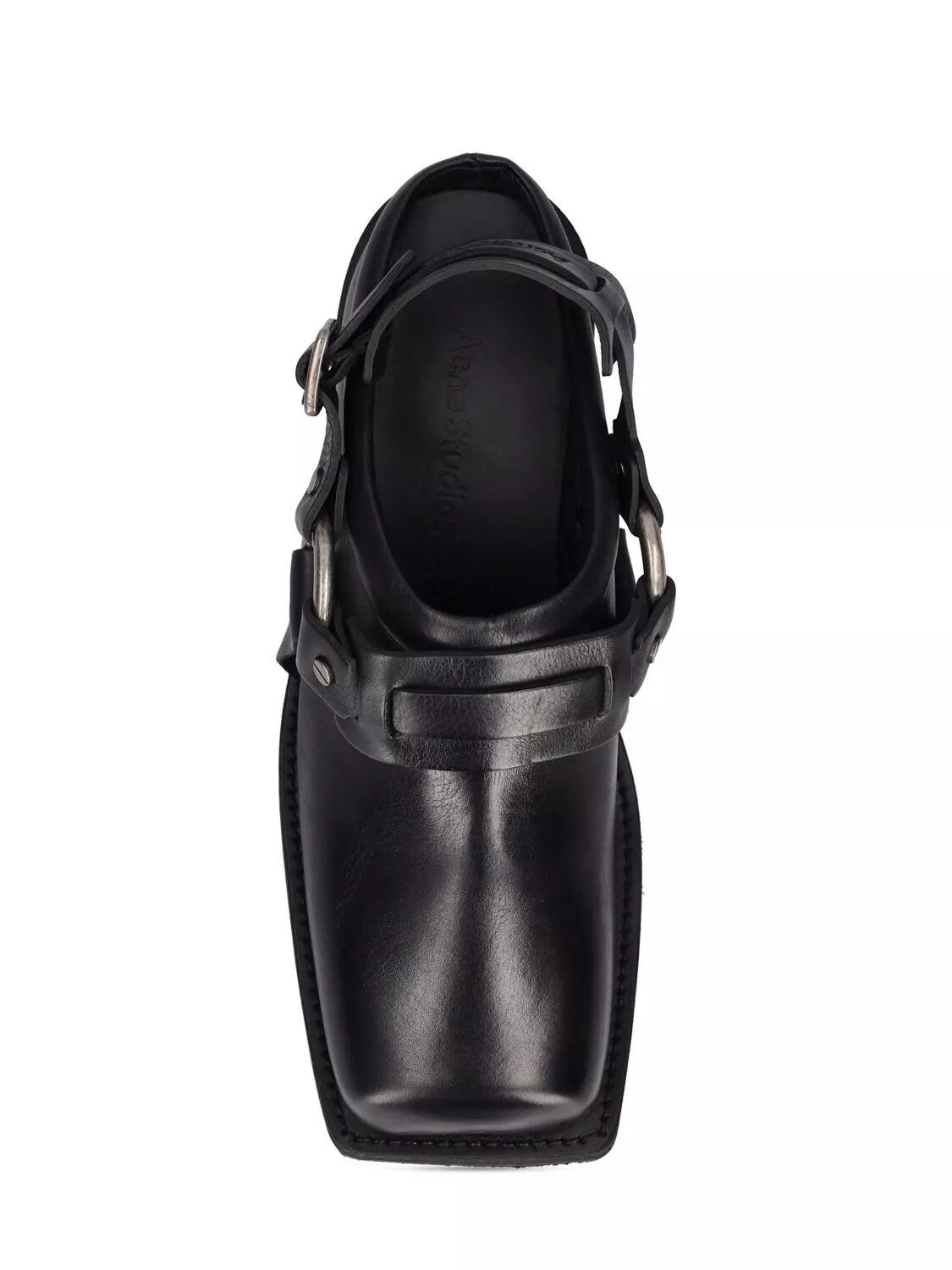 Acne Studios ACNE STUDIOS Black Leather 50mm Slingback Mules New Size US 5 / IT 35 - 4 Thumbnail