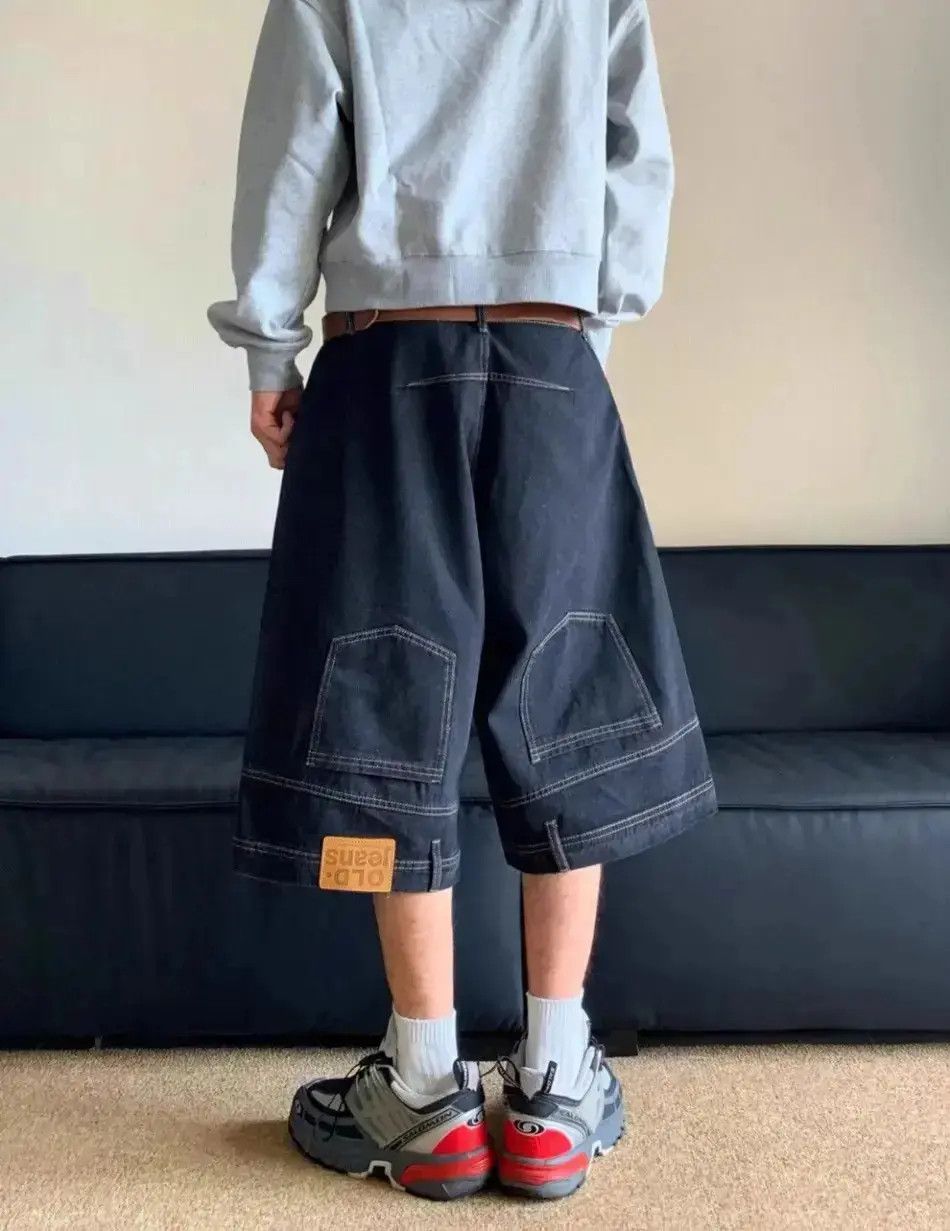 Japanese Brand Inverted Denim Jorts Vintage Style Baggy Hip Hop Party Size US 32 / EU 48 - 2 Thumbnail