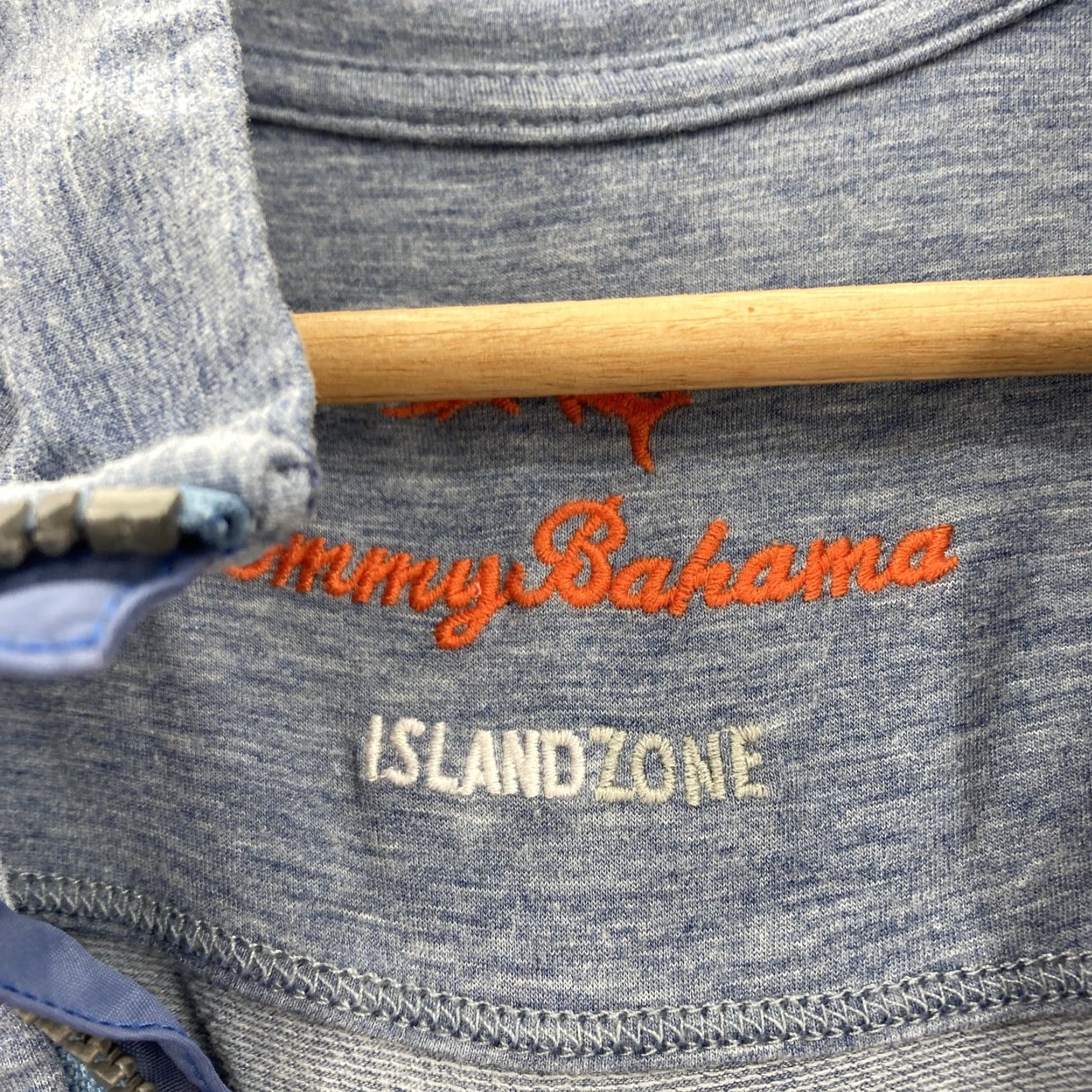 Tommy Bahama Tommy Bahama Sweater Mens Large Heather Blue IslandZone Half Zip Performance Size US L / EU 52-54 / 3 - 2 Thumbnail