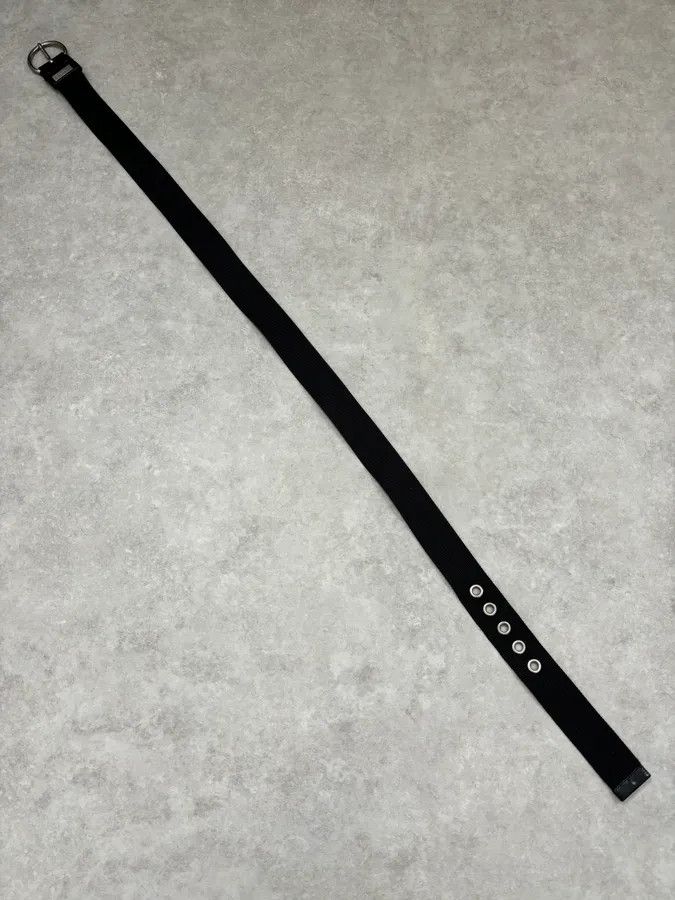 Prada 2000s Prada Black Fabric Steel Hardware Belt Size ONE SIZE - 9 Thumbnail