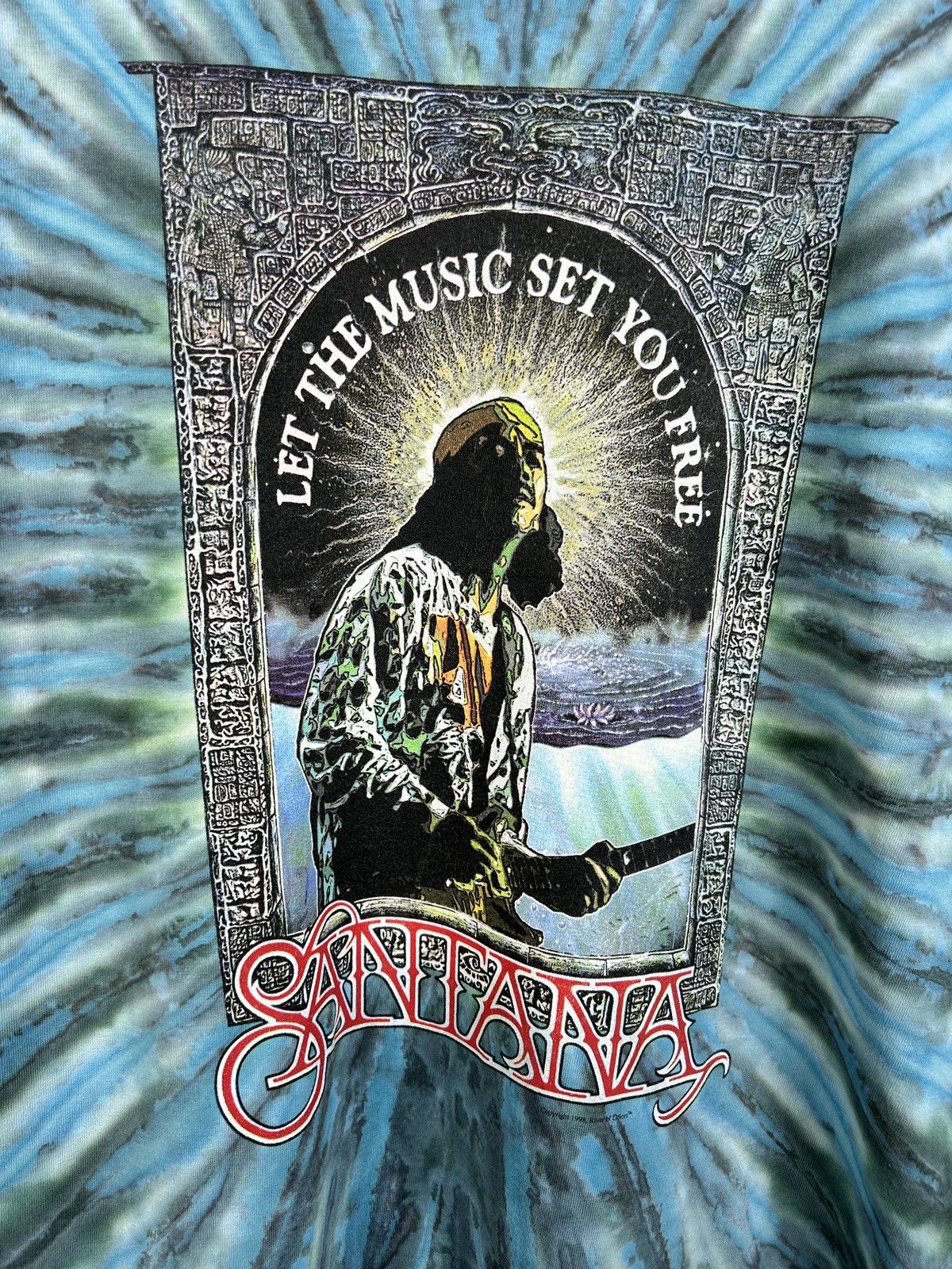 Band Tees Carlos Santana Let The Music Set You Free Allover Print Tee Size US L / EU 52-54 / 3 - 2 Thumbnail