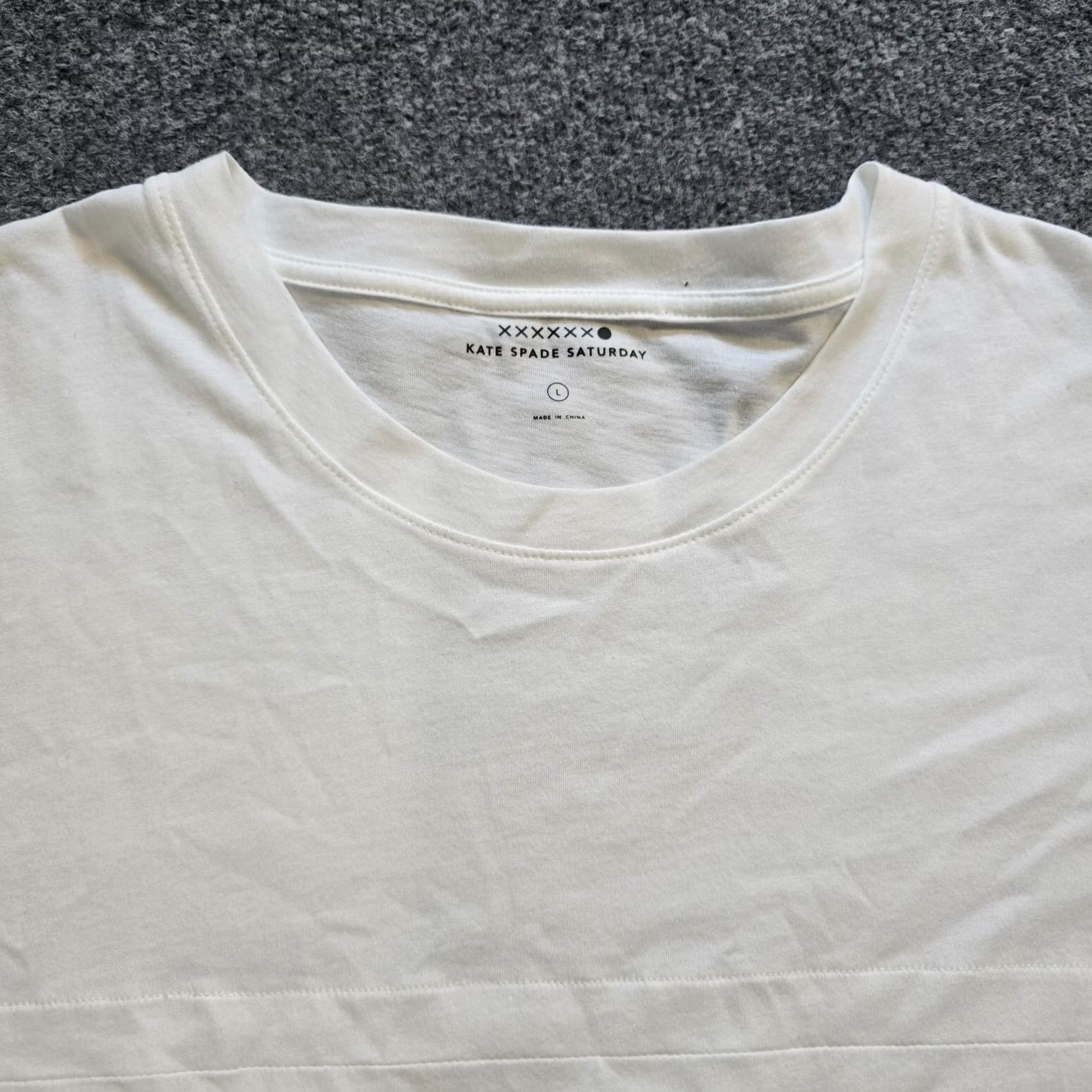 Vintage kate spade new york Top Womens T-Shirt Dolman Capsule Minimal Casual White Jersey Cotton Round Neck Short Sleeve L Regular* Size L / US 10 / IT 46 - 2 Thumbnail