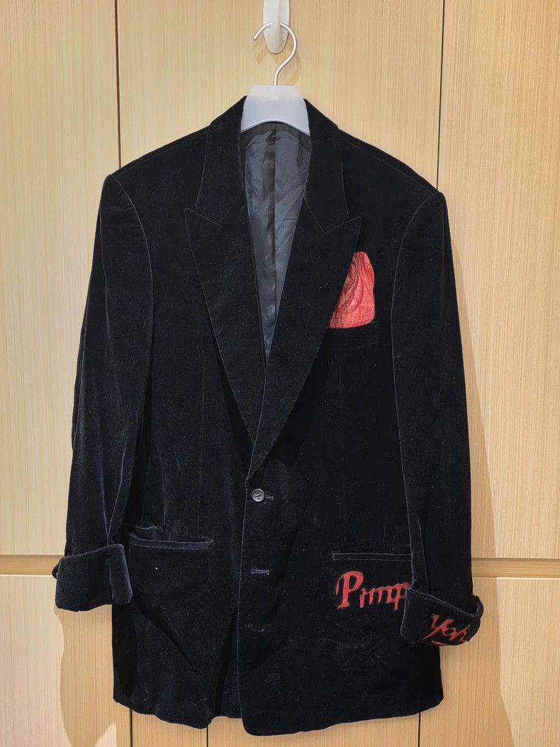 Yohji Yamamoto Yohji Yamamoto size 4 03aw black velvet blazer Size 38R - 1 Thumbnail