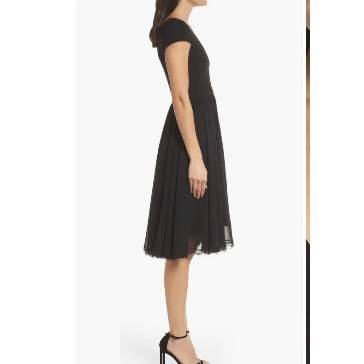 Dress the Population New Dress the Population Corey Dress $198 XS Black LBD Midi Size XS / US 0-2 / IT 36-38 - 2 Thumbnail