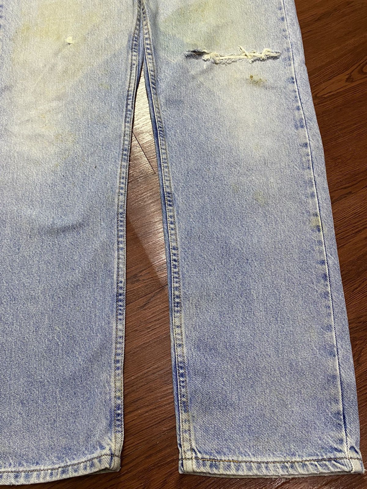 Levi's Vintage Levis505 80’s Orange Tab Grunge Distressed Jeans Size US 35 - 10 Thumbnail