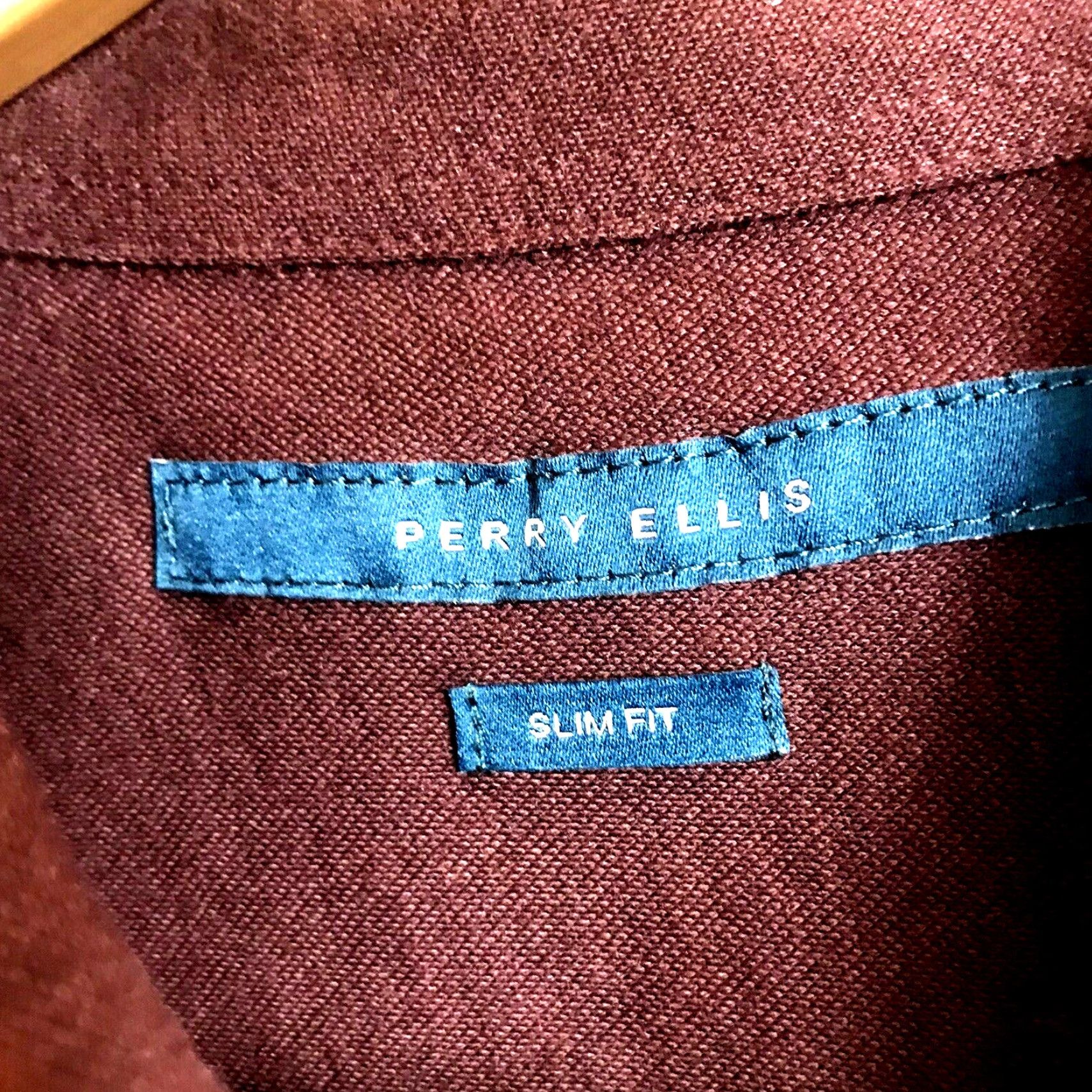 Perry Ellis Perry Ellis The Untucked Shirt Mens Slim Fit Moisture Wicking Knit Button-Up XXL Brown Sassafras 100% Cotton Casual Size US XXL / EU 58 / 5 - 3 Thumbnail