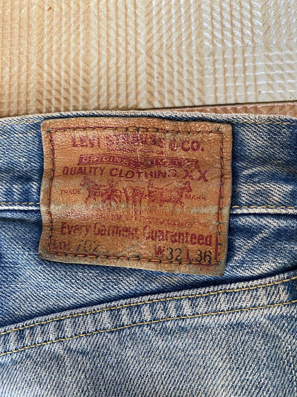 Levi's Vintage Clothing × Vintage Vintage levi’s big E buckle back denim Size US 31 - 5 Thumbnail