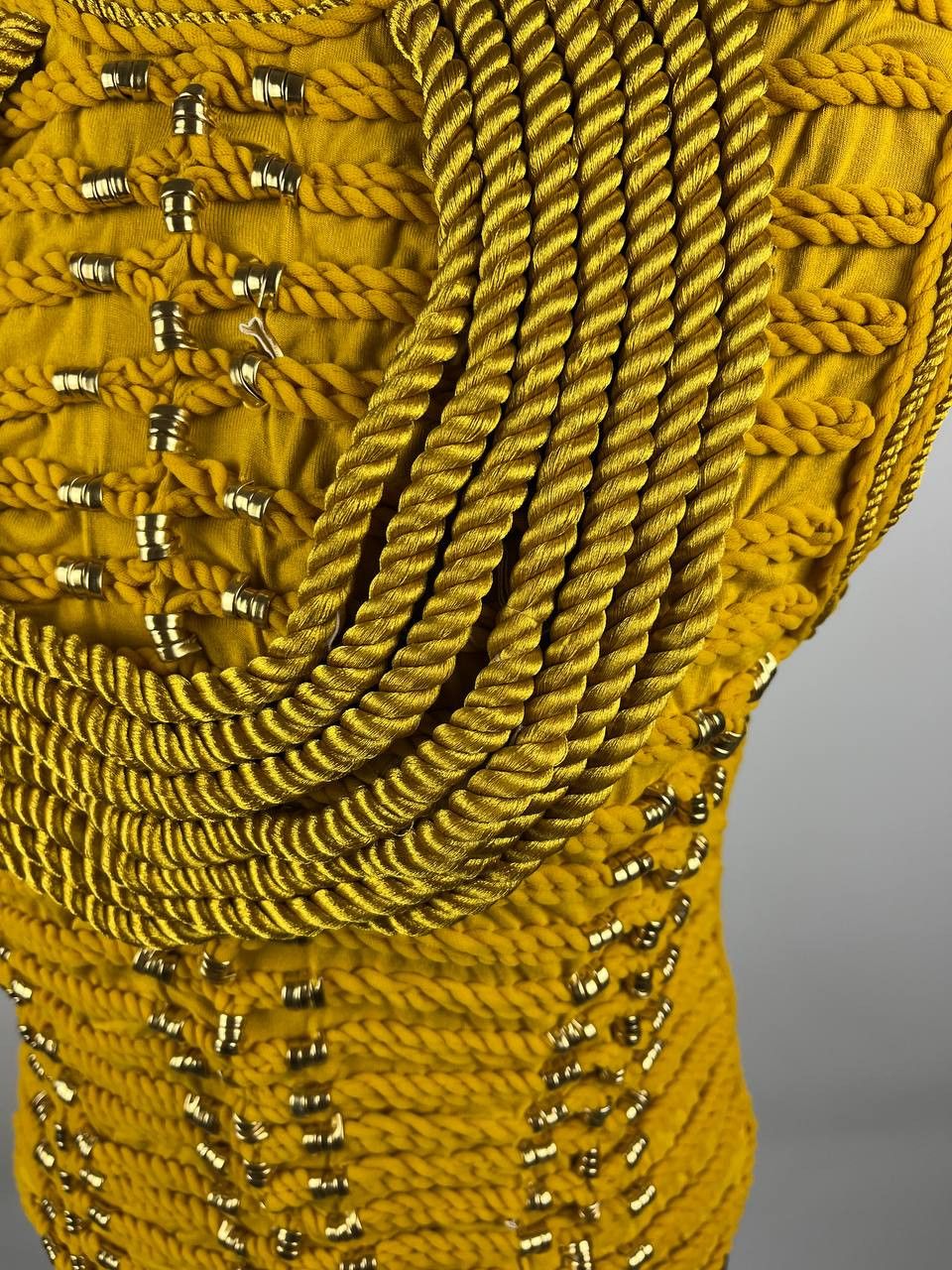 Balmain × H&M BALMAIN X H&M Limited Edition Top with Braided Mustard Size XS / US 0-2 / IT 36-38 - 5 Thumbnail