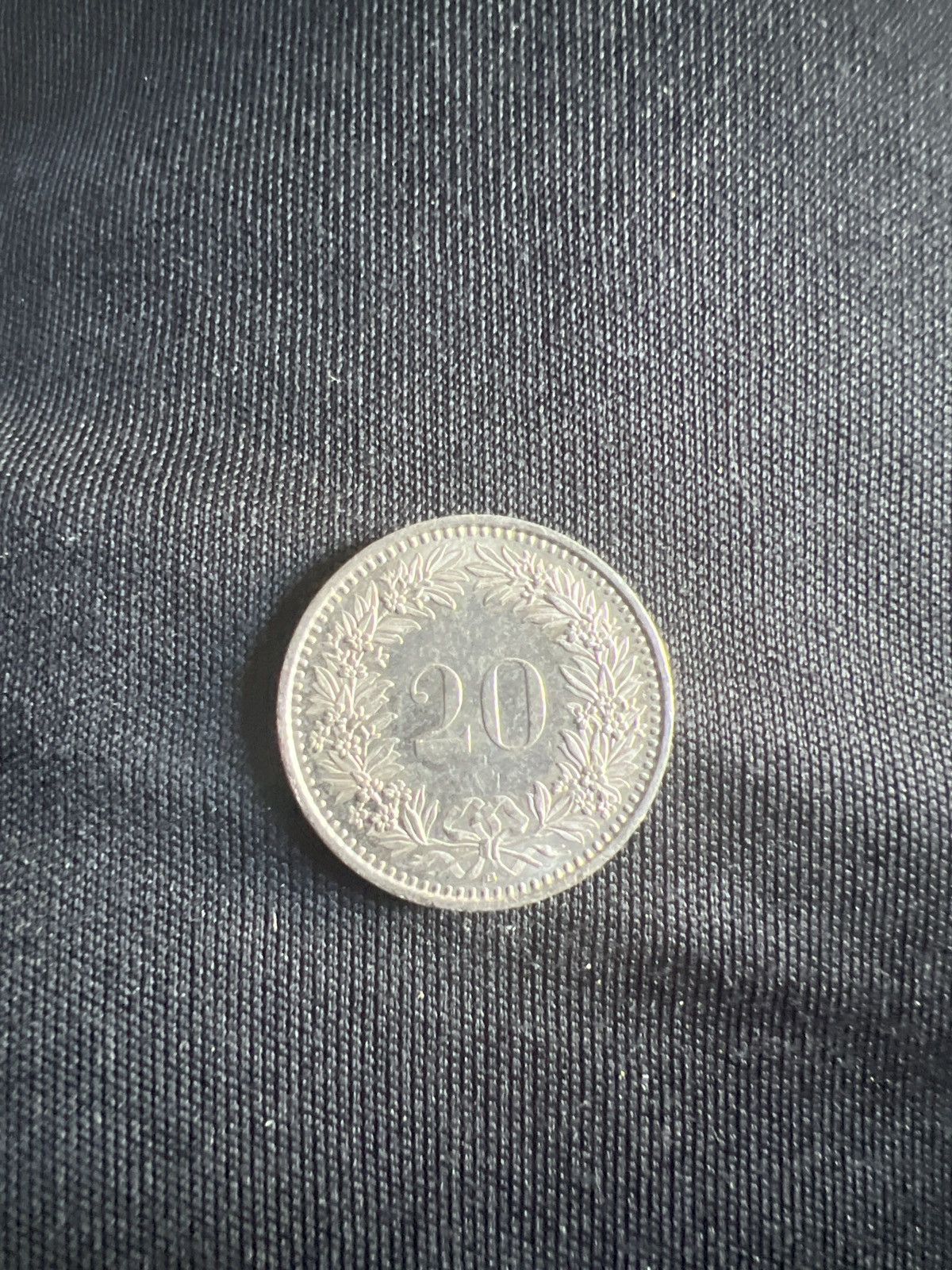 Vintage 1995 Swiss 20 Rappen Coin Size ONE SIZE - 2 Thumbnail