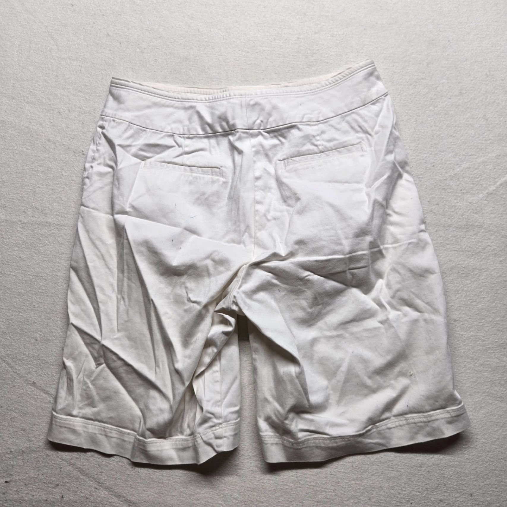 Vintage Allison Taylor White Cotton Bermuda Shorts Women 8 Casual Bermuda Short White Cotton Spandex Womens 8 Size 30" / US 8 / IT 44 - 7 Thumbnail