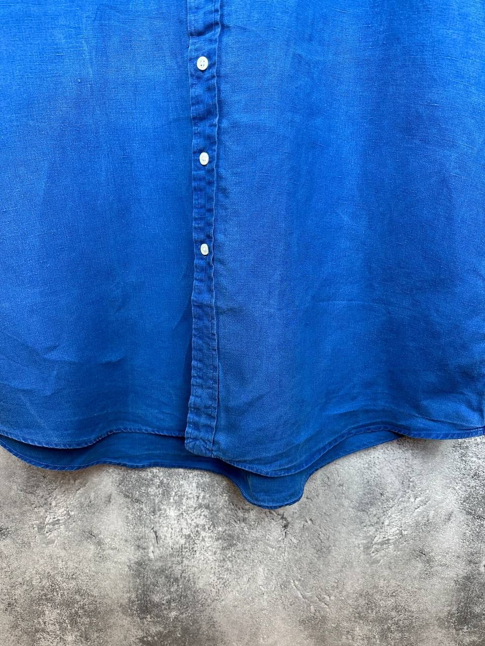 Ralph Lauren Ralph Lauren 100% Linen Shirt Button Up Blue Button Down SS Size US XL / EU 56 / 4 - 7 Thumbnail