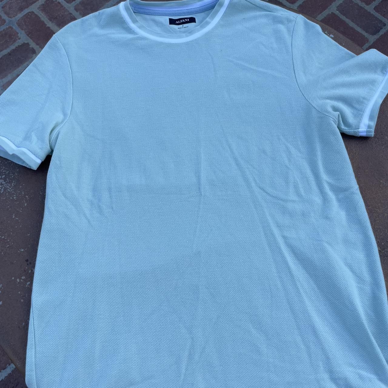 Alfani Mens alfani textured light green casual t-shirt sz M Size US M / EU 48-50 / 2 - 4 Thumbnail