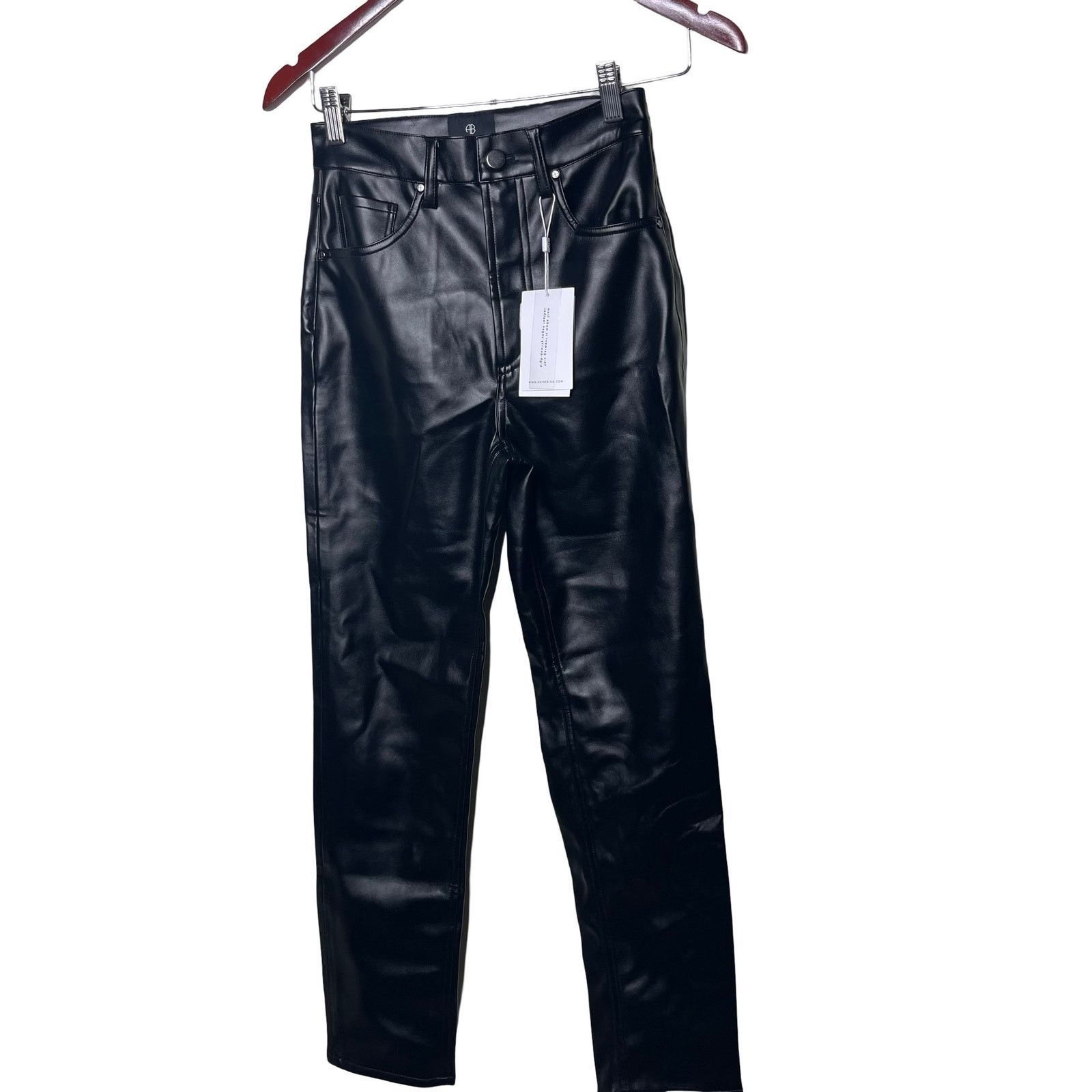 Anine Bing ANINE BING Bruno Pant in Black Recycled Leather FR 32 US 2 Size 26" / US 2 / IT 38 - 2 Thumbnail