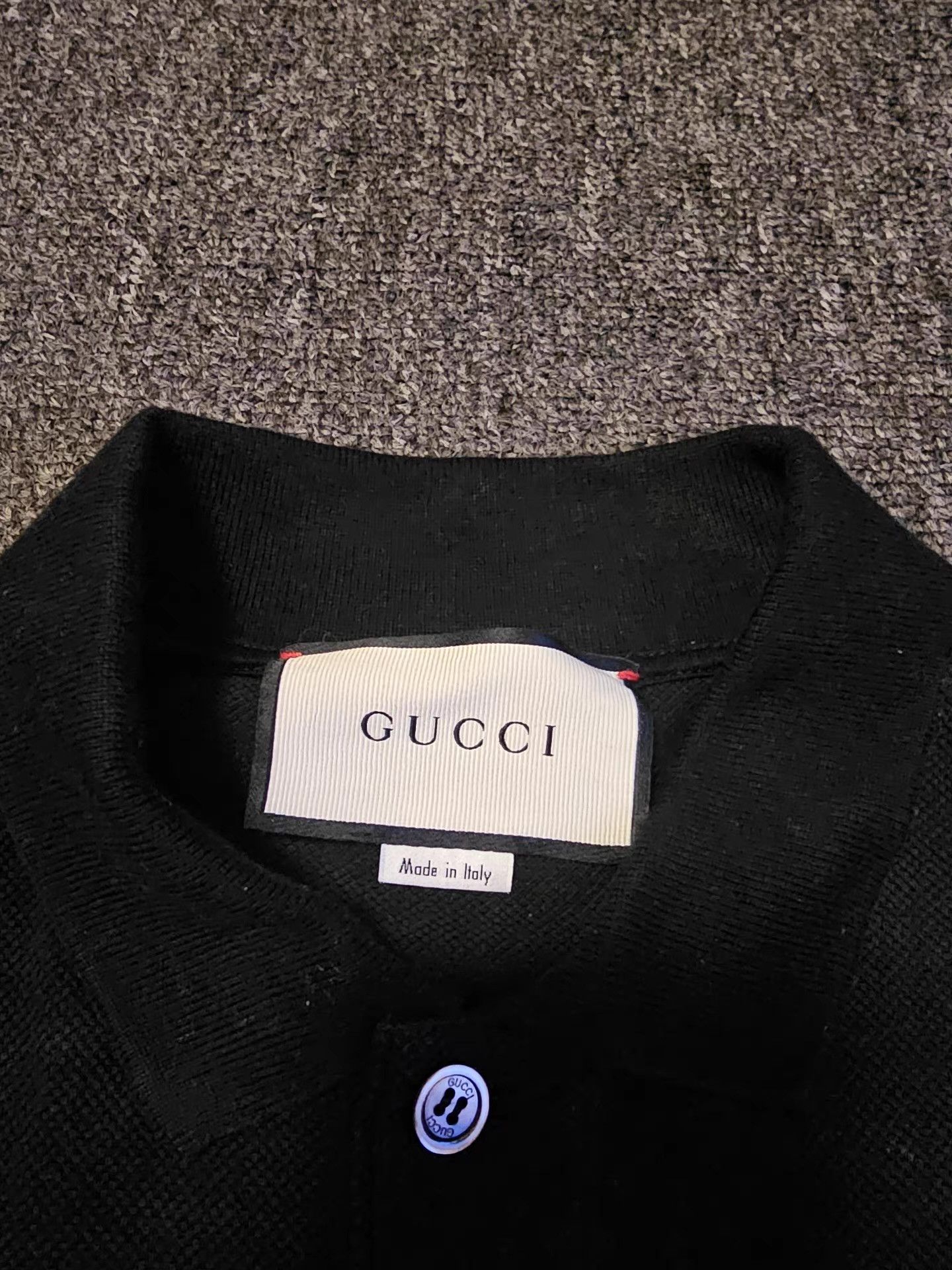 Gucci Gucci Black Short Sleeve Polo Shirt, Size US S / EU 44-46 / 1 - 4 Thumbnail