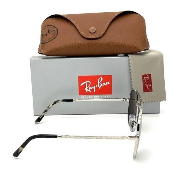 RayBan Ray Ban NEW AVIATOR RB3625 003/R5 Silver / Blue 58mm Sunglas Size ONE SIZE - 4 Thumbnail