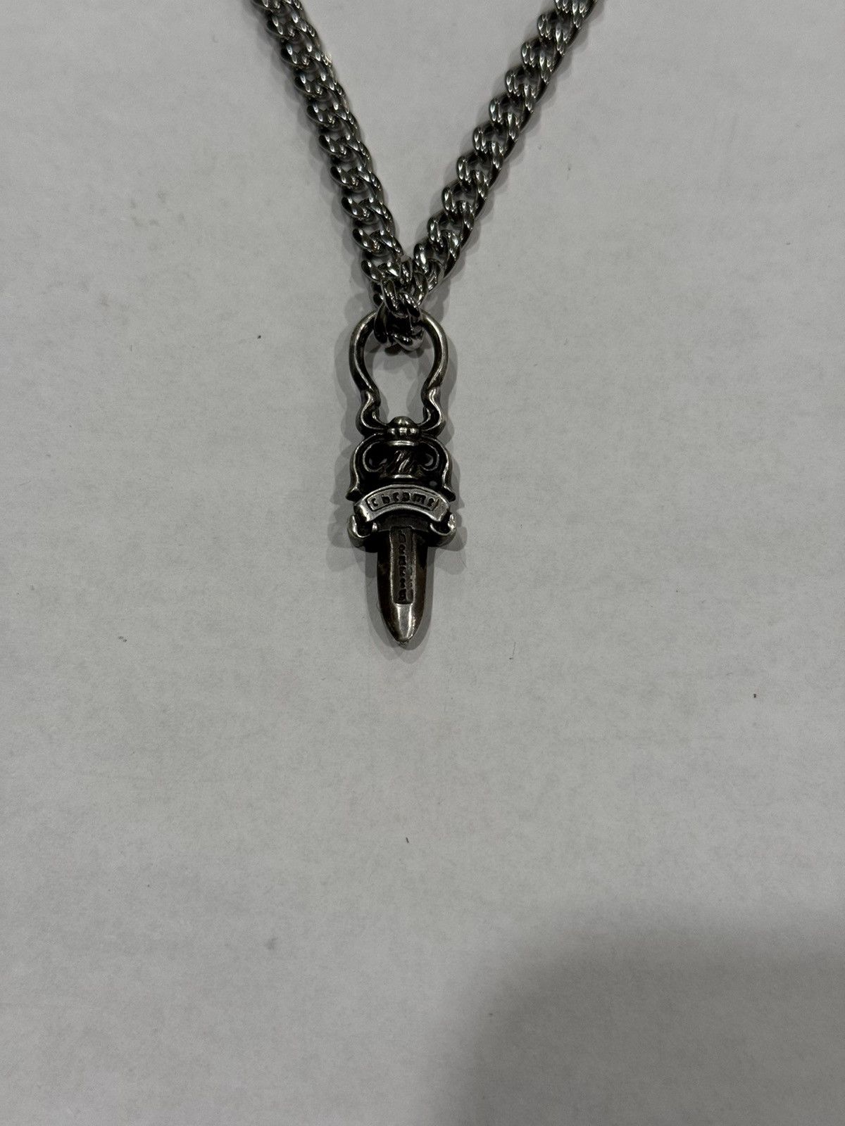 Chrome Hearts Chrome Hearts Dagger Pendant Cuban Link Chain Necklace 925 Size ONE SIZE - 10 Thumbnail