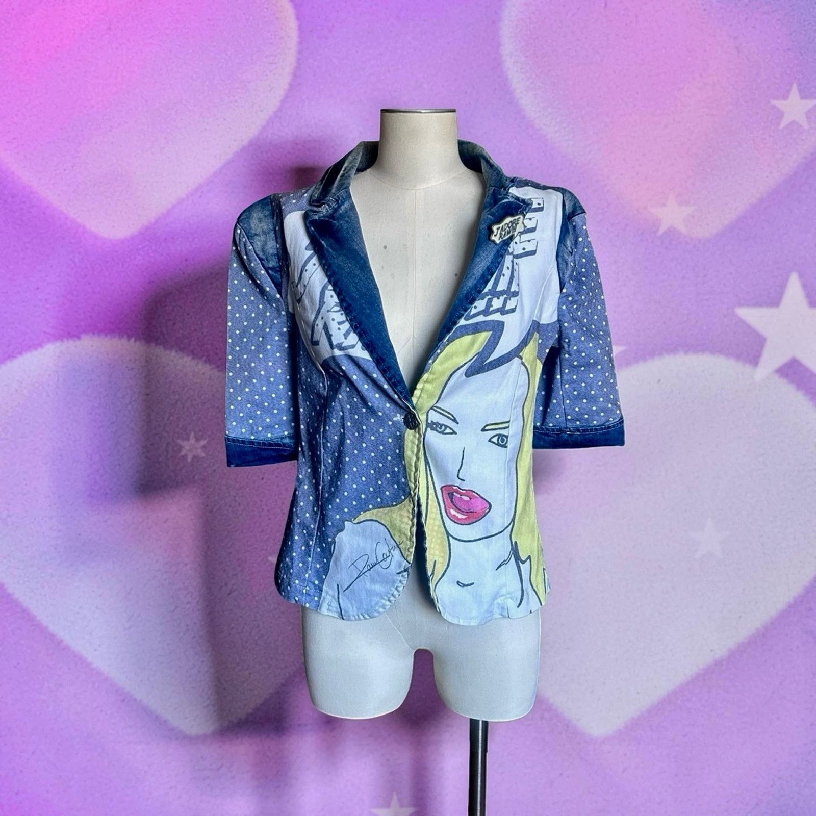Denim & Co. J’adore Raw graphic blazer Size M / US 6-8 / IT 42-44 - 1 Thumbnail