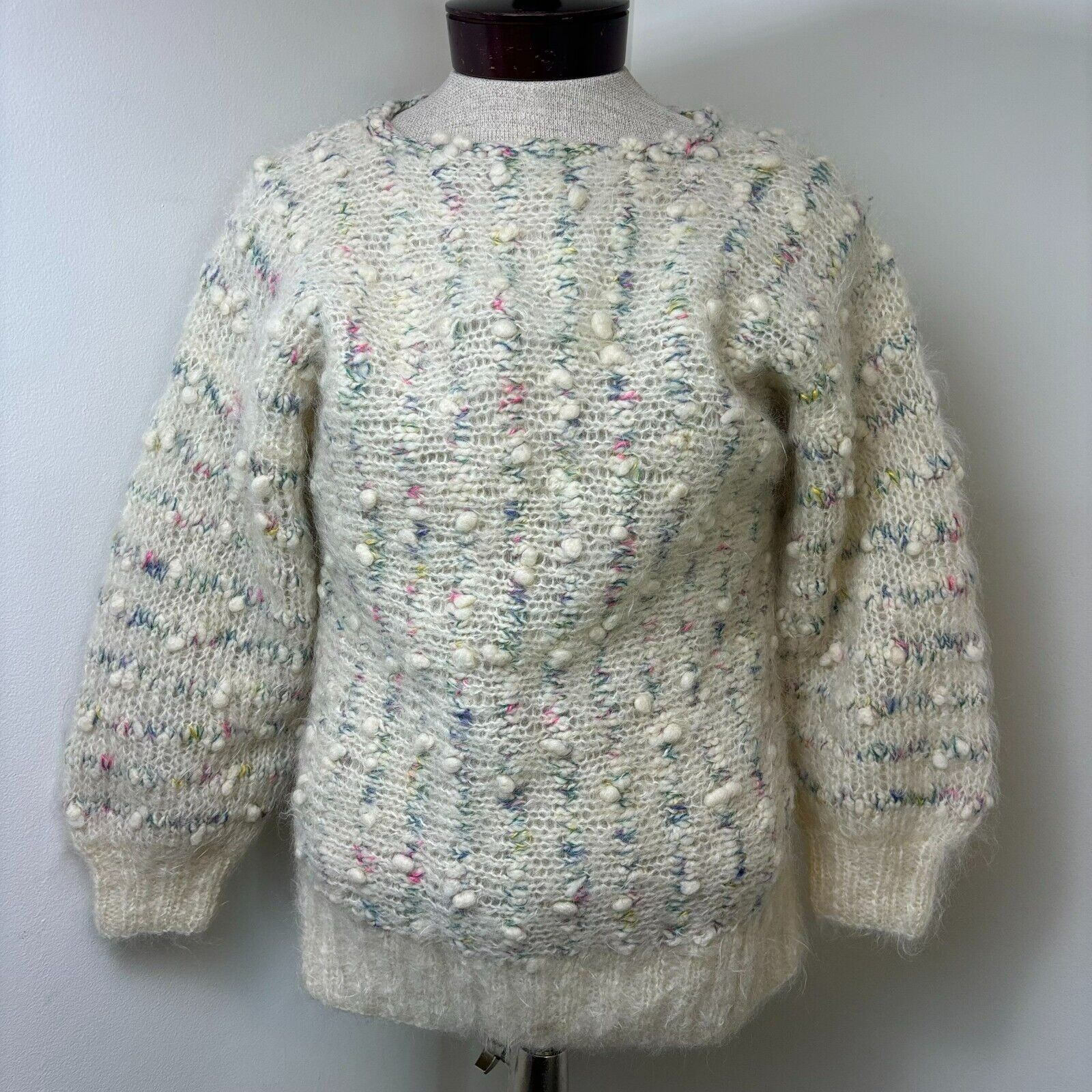Other Bernat Klein Hand-Knit Mohair Bobble Sweater, Multicolor Pul Size M / US 6-8 / IT 42-44 - 2 Thumbnail