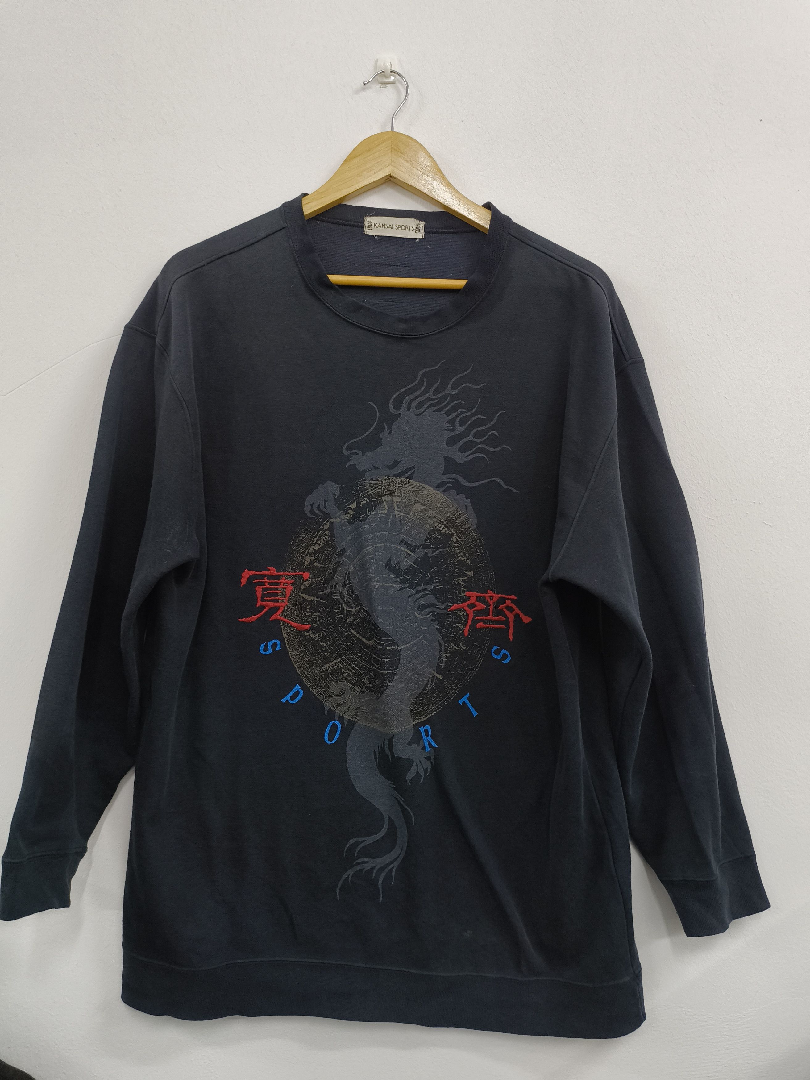 Kansai Yamamoto Vintage Distress Kansai dragon sweatshirt kansai Yamamoto Size US L / EU 52-54 / 3 - 1 Thumbnail